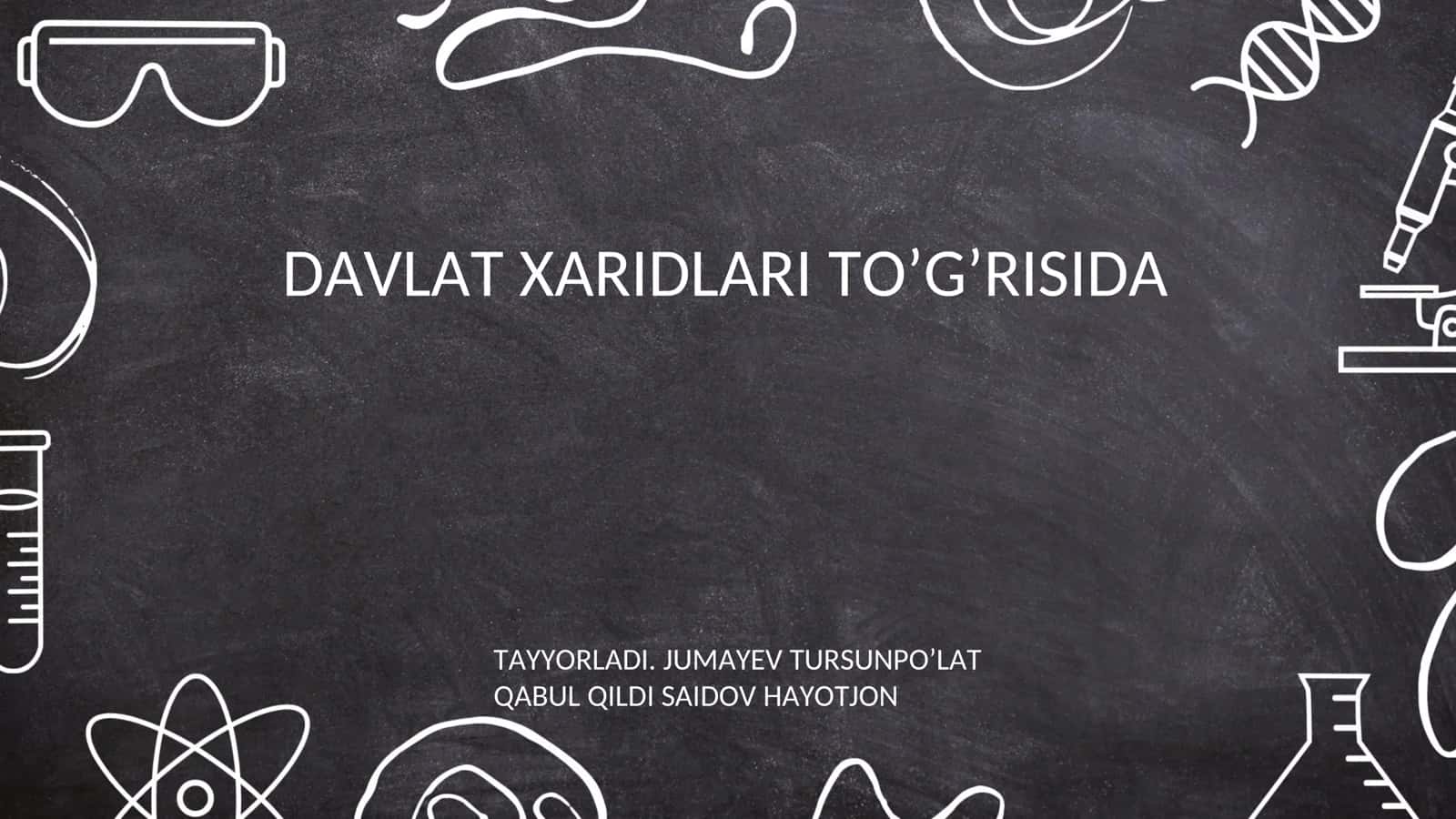 Davlat xaridlari tarixi 1