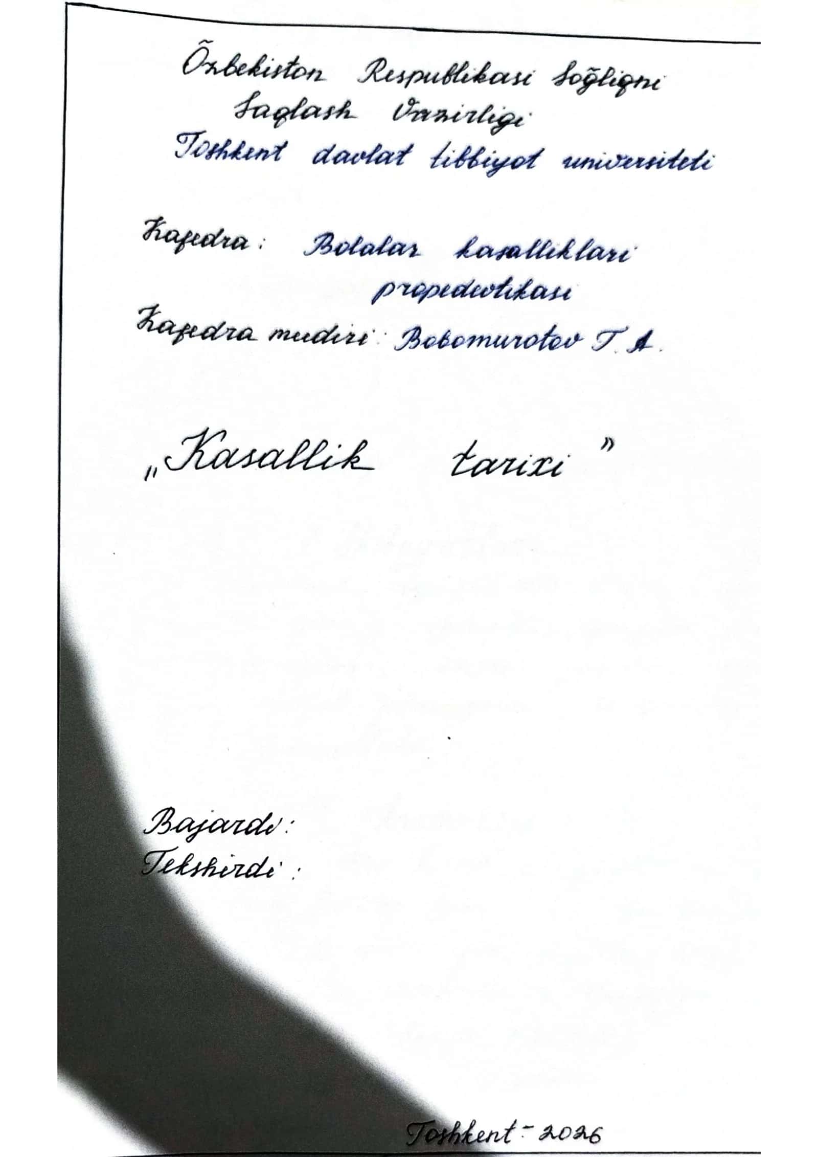 kasallik tarixi 1