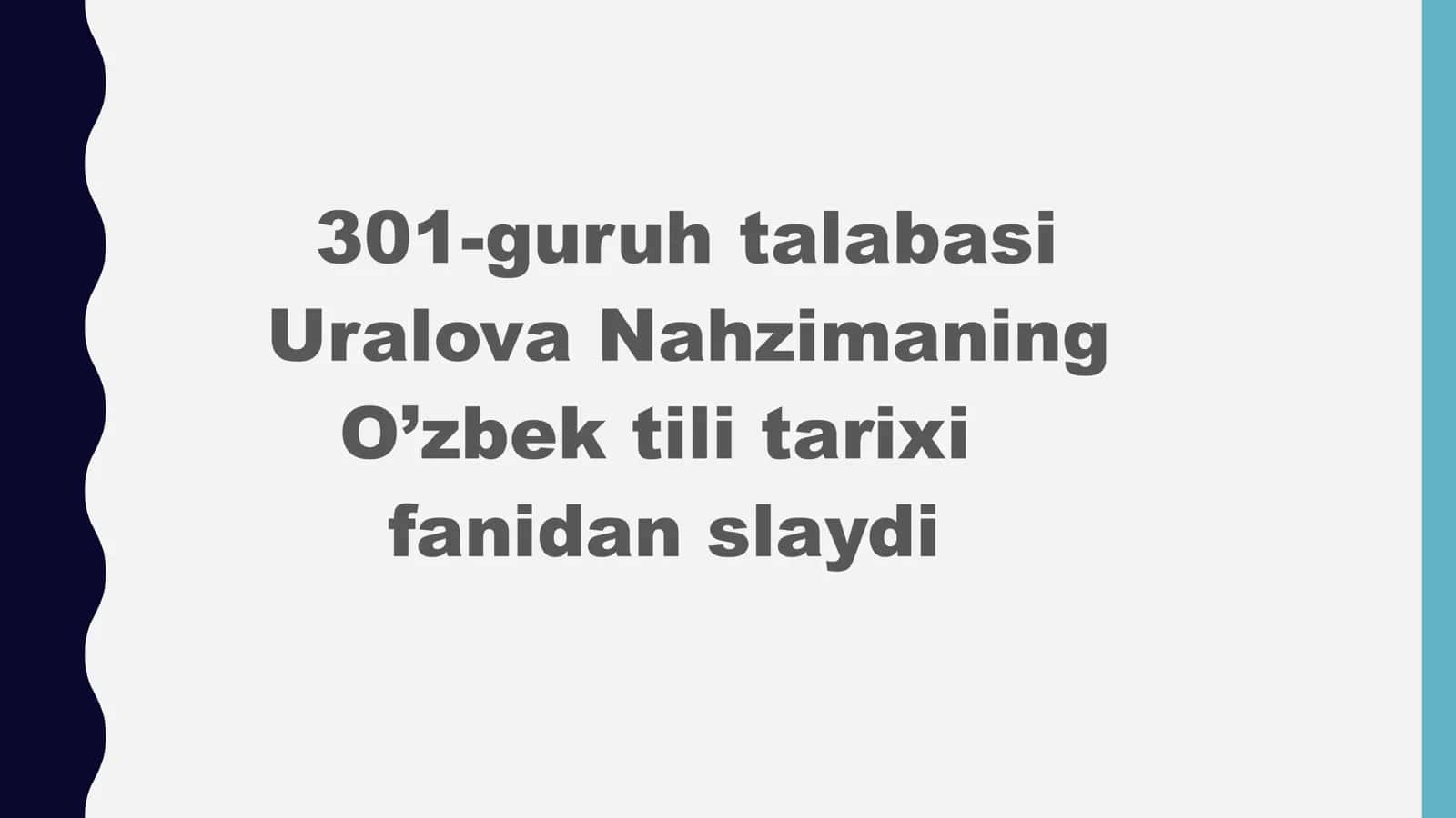 QADIMGI TURKIY TILDA SO’Z BIRIKMASI, GAP VA UNING TURLARI 1