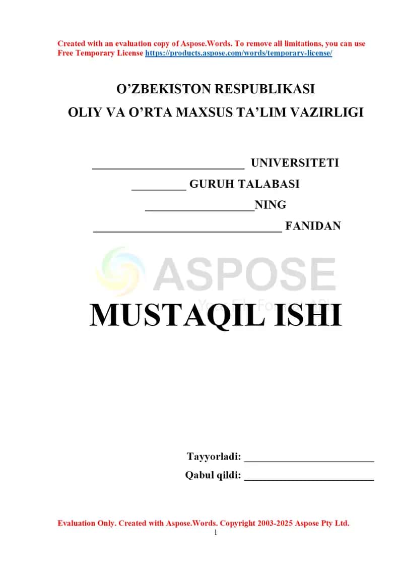 Yurak ishemik kasalliklari bo‘yicha mustaqil ish 1