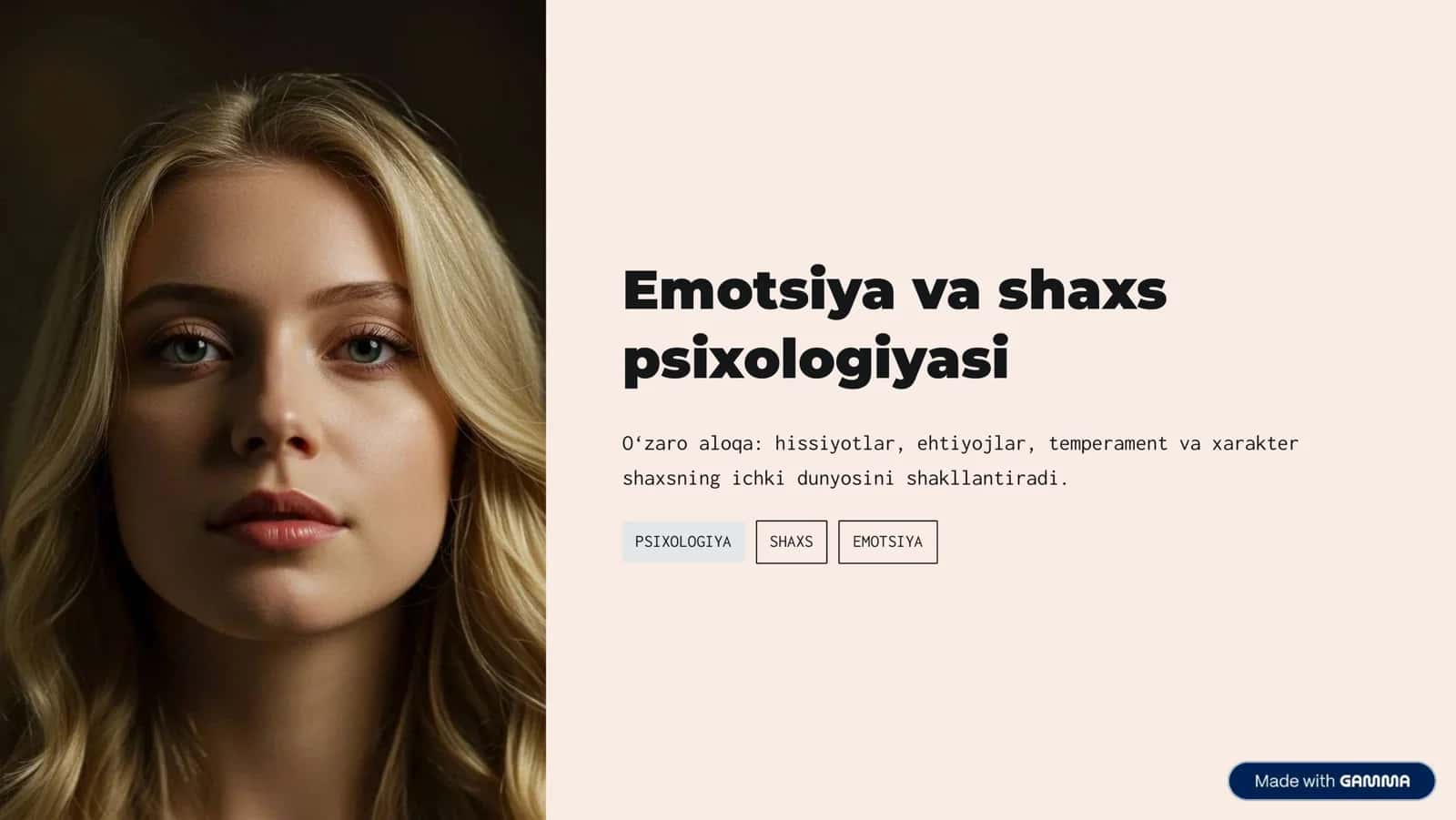 Emotsiya va shaxs  psixologiyasi 1