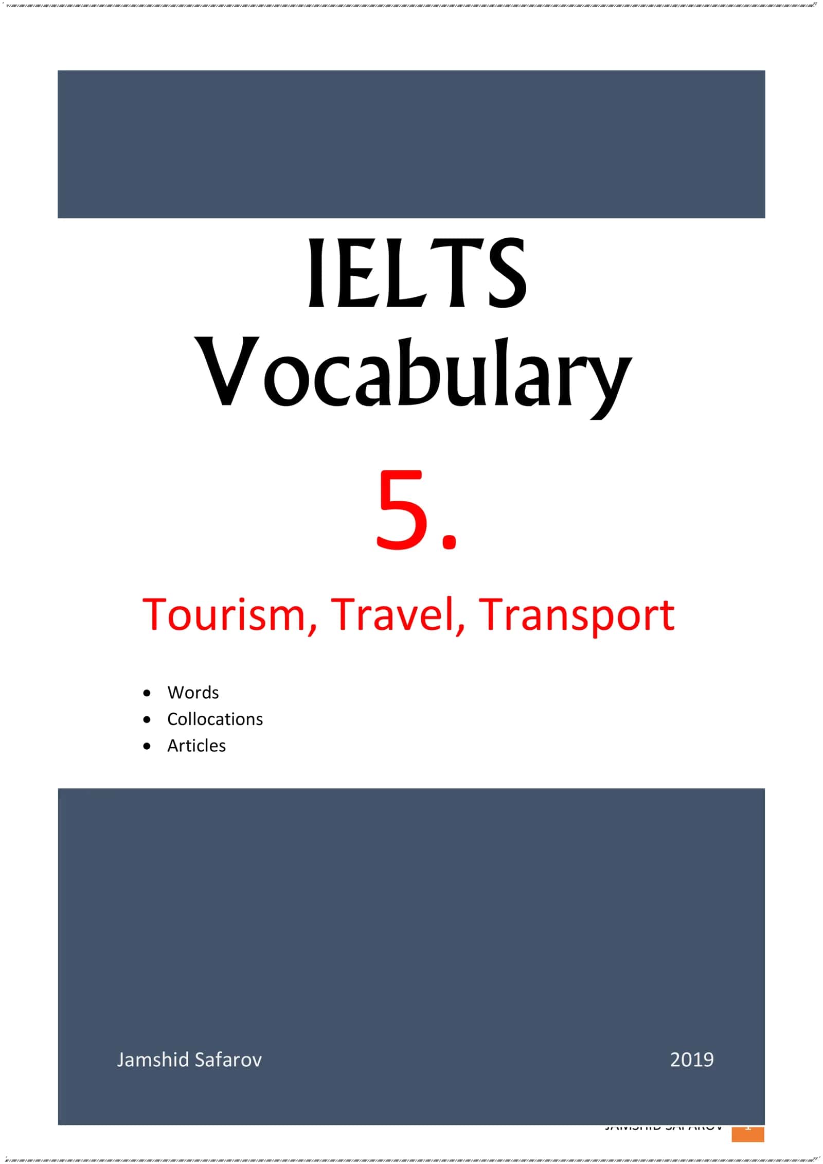 Tourism Vocabulary in pictures 1