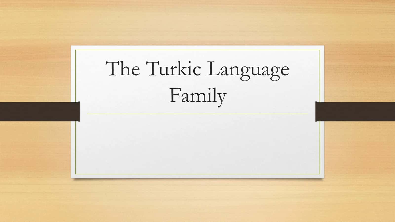 Turkic Language Family 1