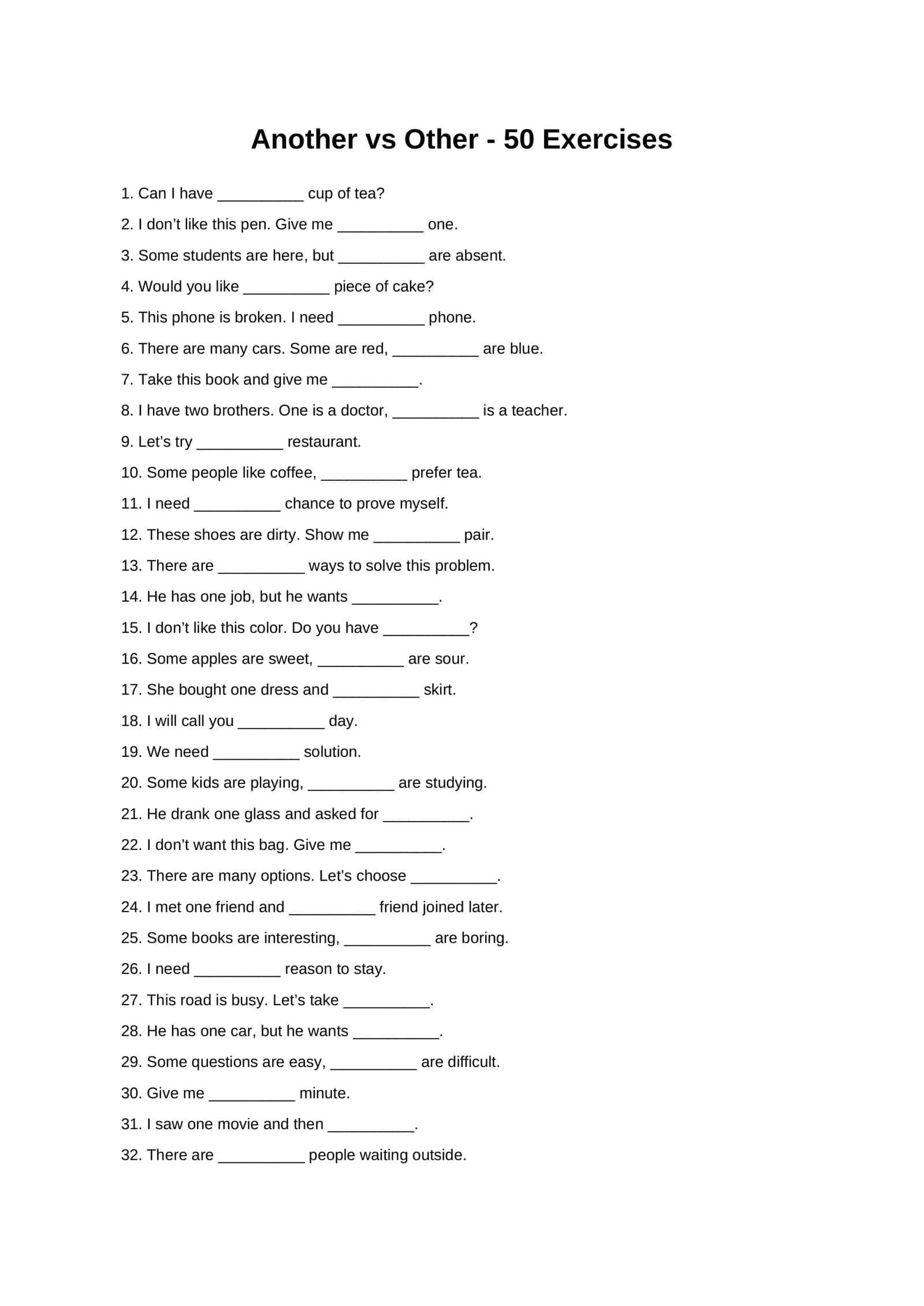 Beginner English test 1
