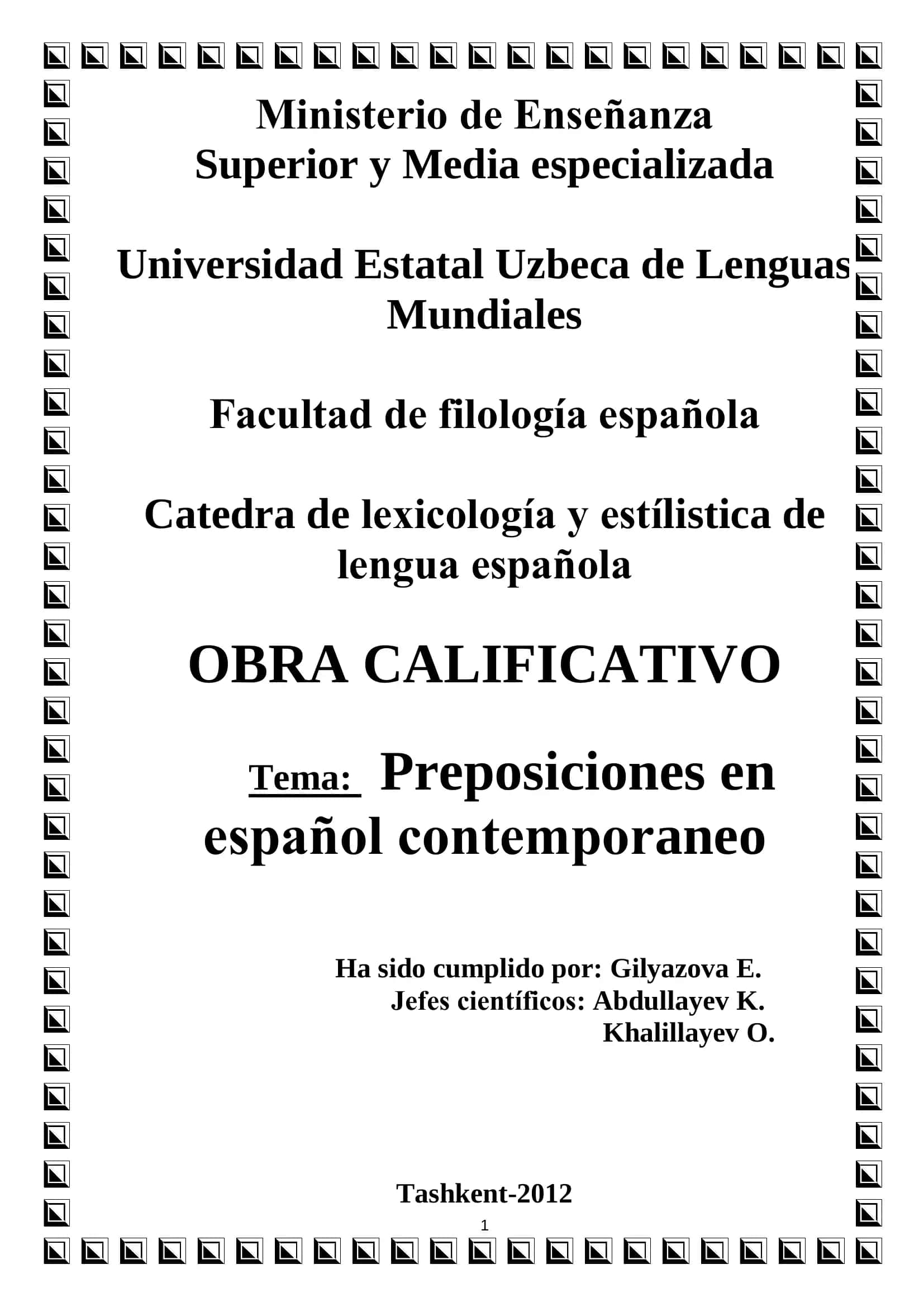Preposiciones en español contemporáneo 1