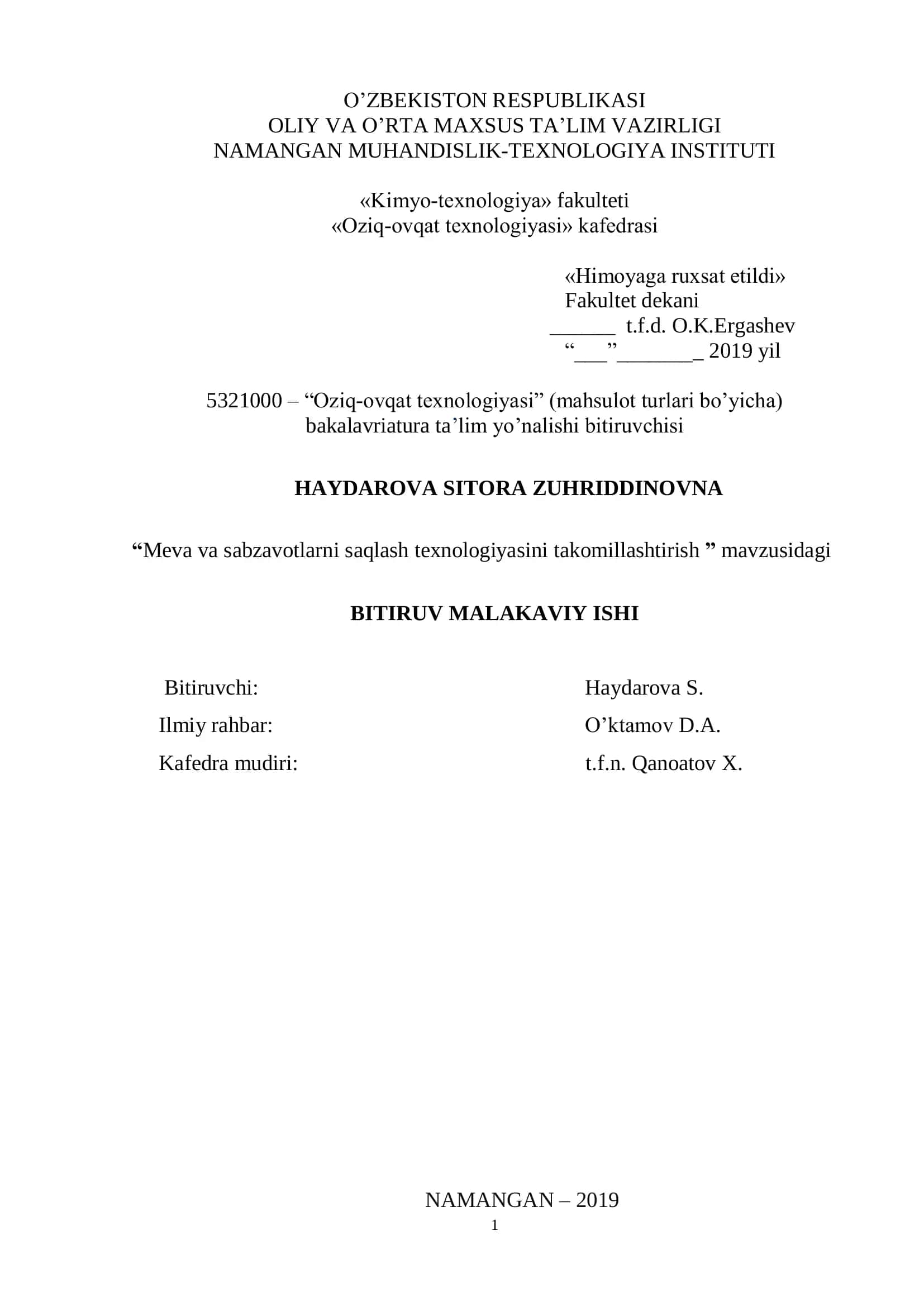 Meva va sabzavotlarni saqlash texnologiyasini takomillashtirish 1