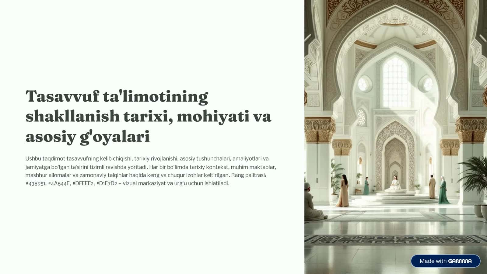 Tasavvuf ta'limotining shakllanishi 1