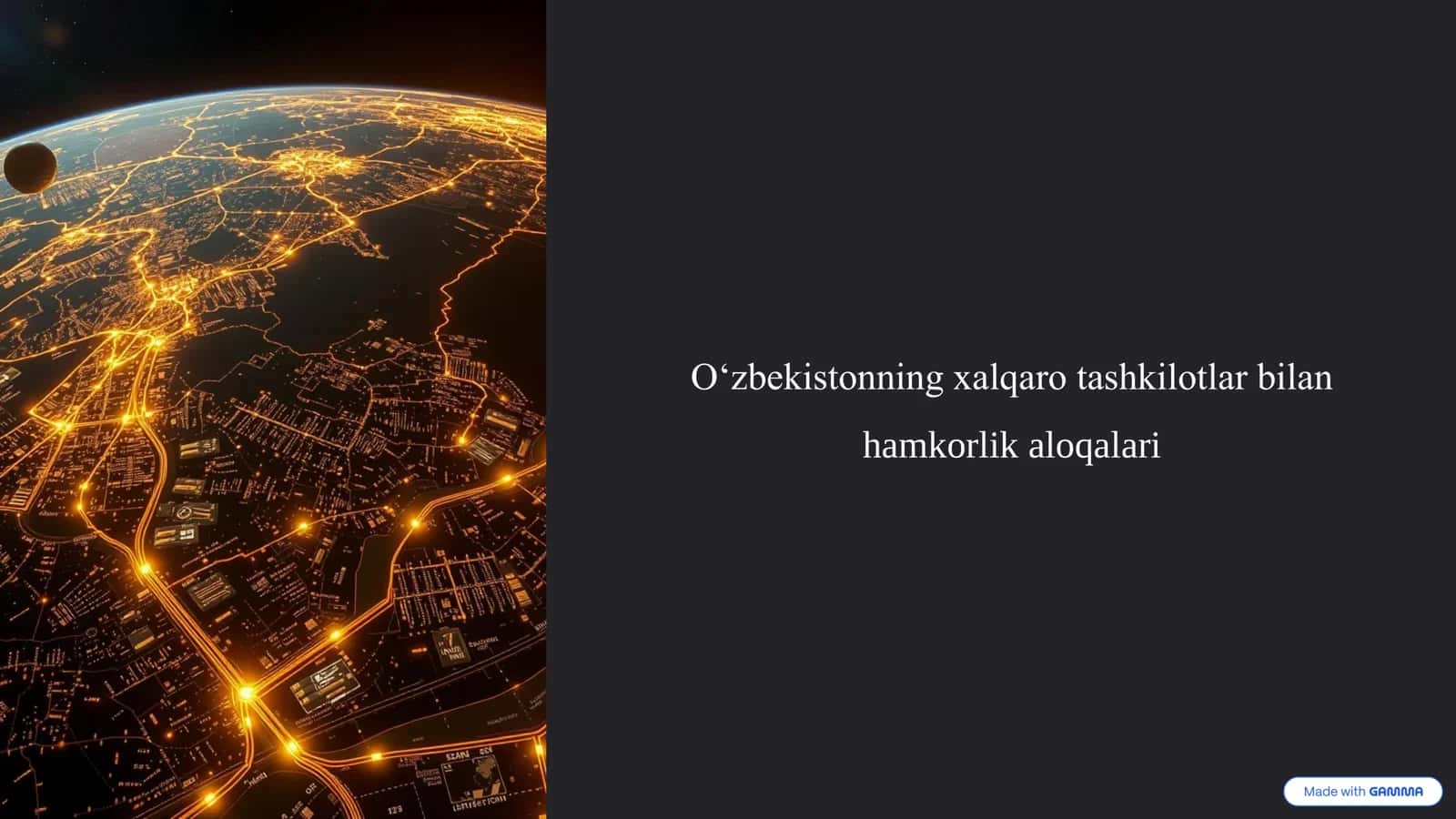O‘zbekistonning xalqaro tashkilotlar bilan hamkorlik aloqalari 1