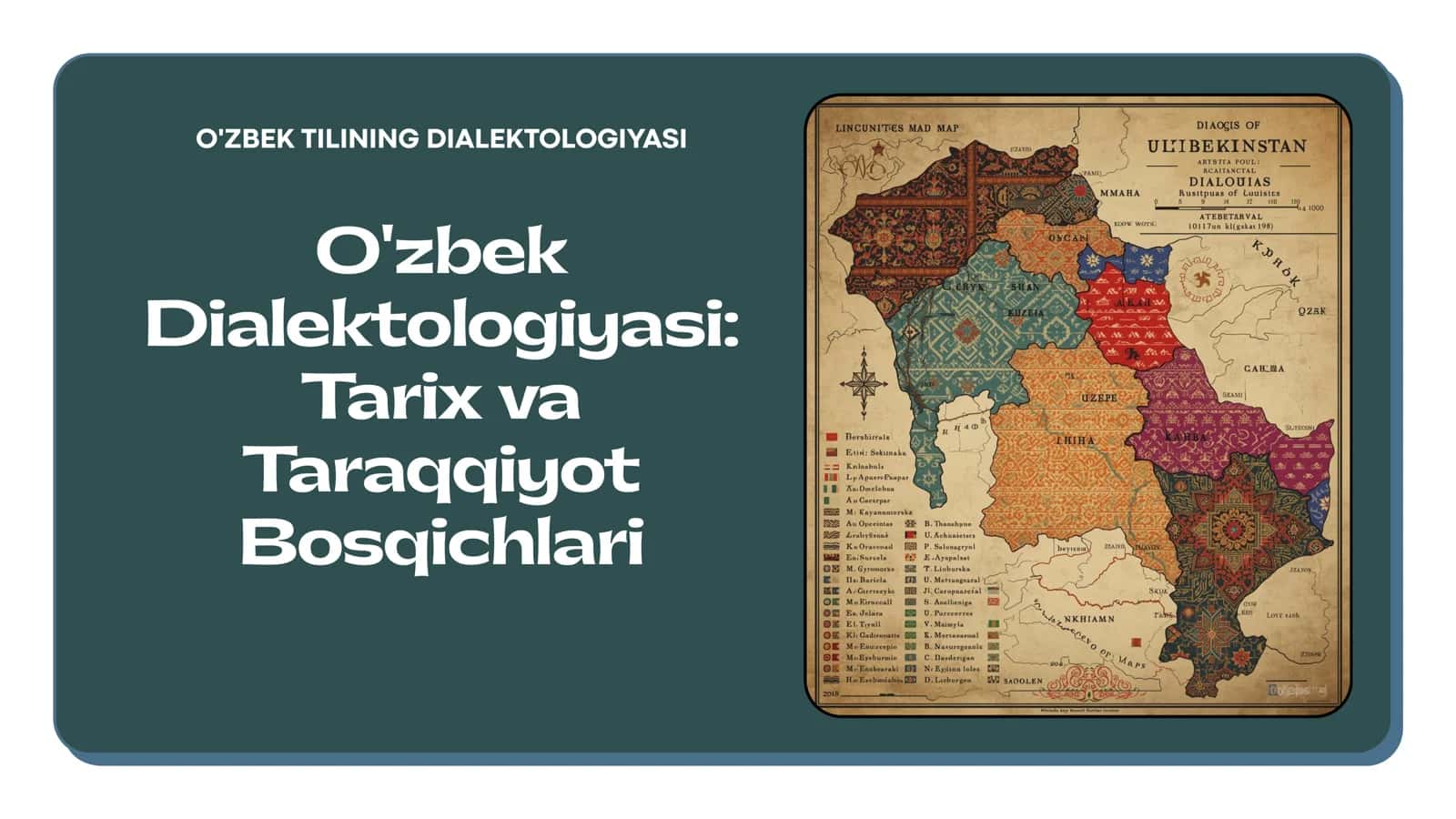 O'zbek Dialektologiyasi Tarix va Taraqqiyot Bosqichlari 1