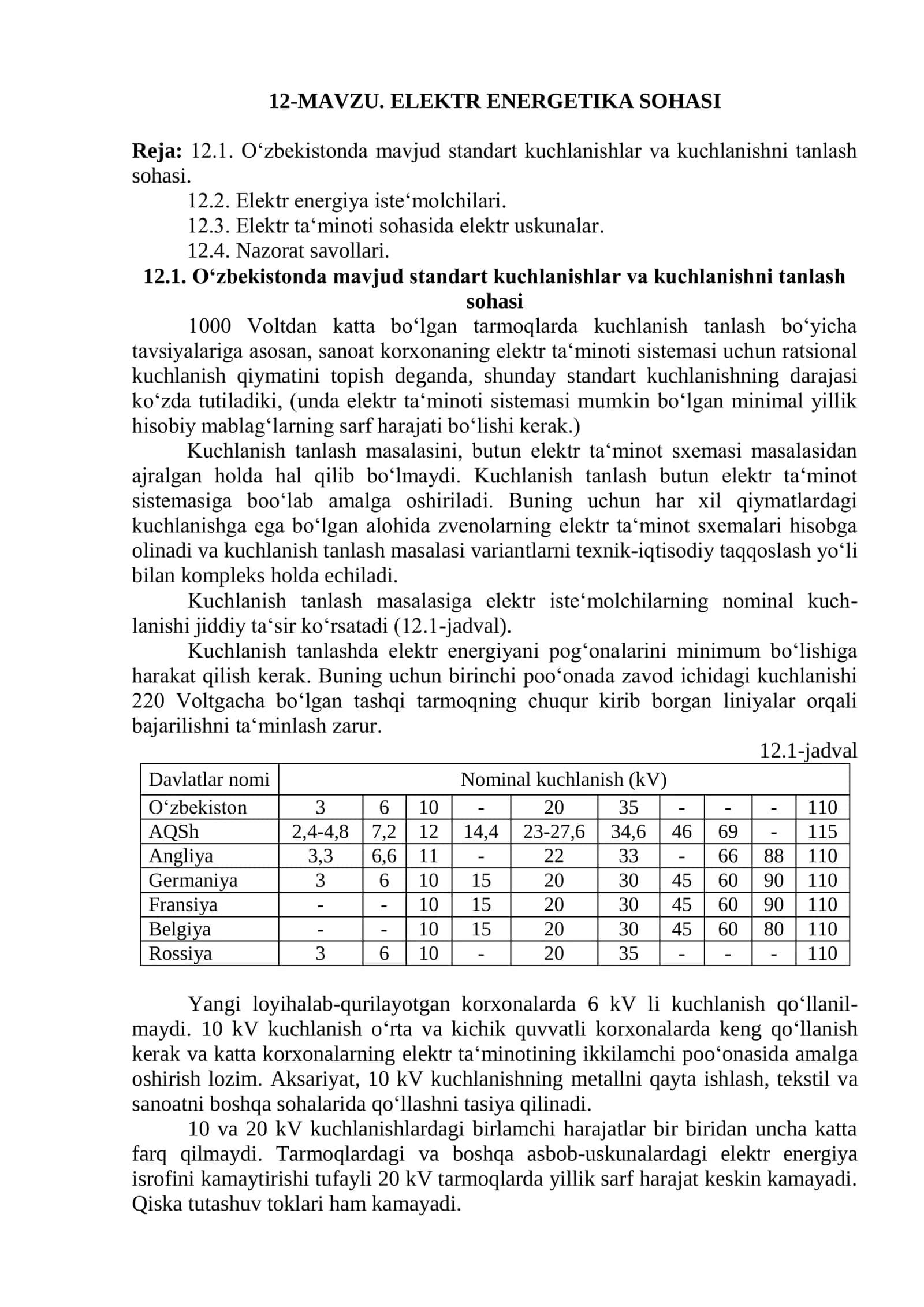 ELEKTR ENERGETIKA SOHASI 1