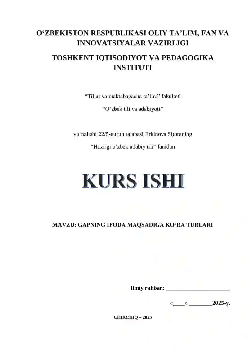 Hozirgi oʻzbek adabiy tili