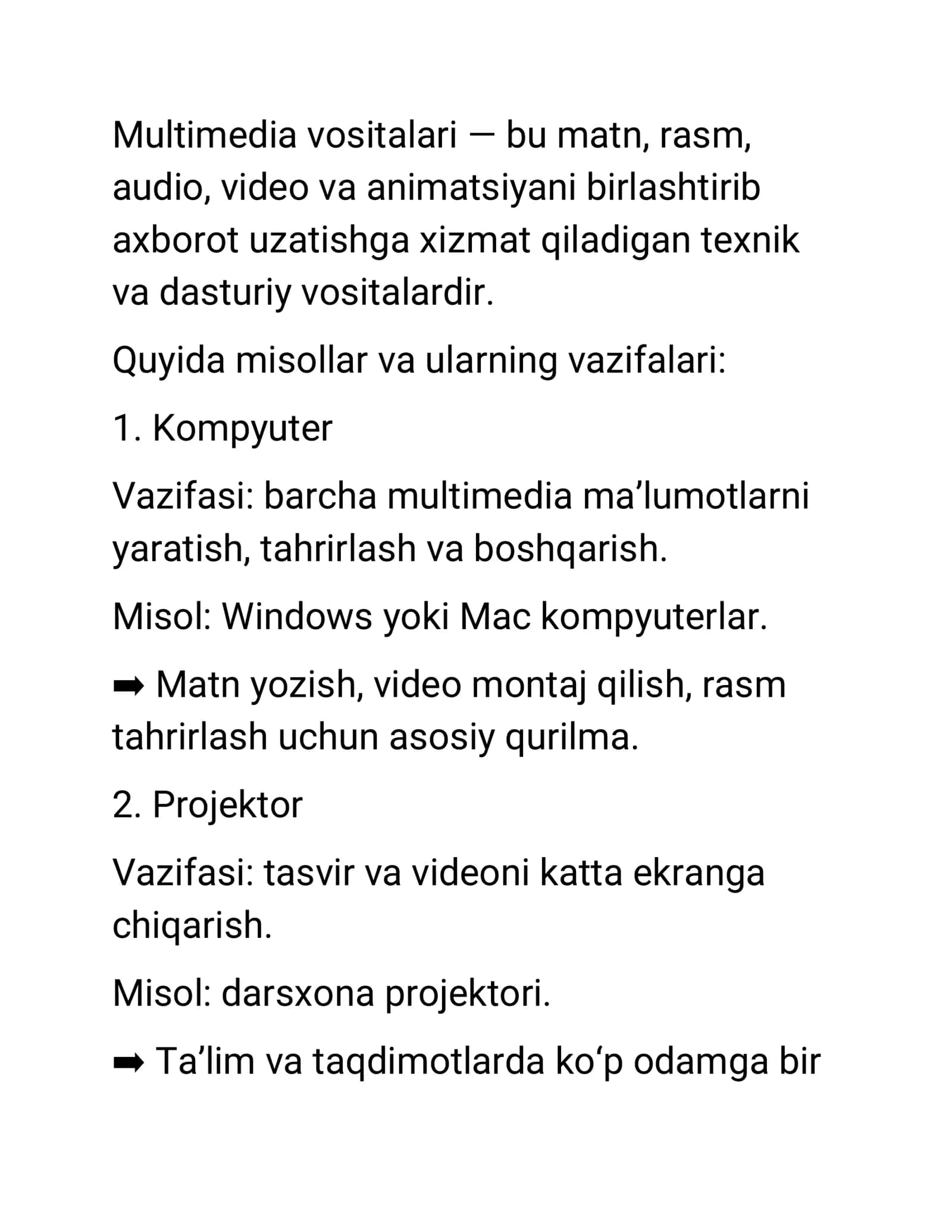 Multimedia vositalari 1