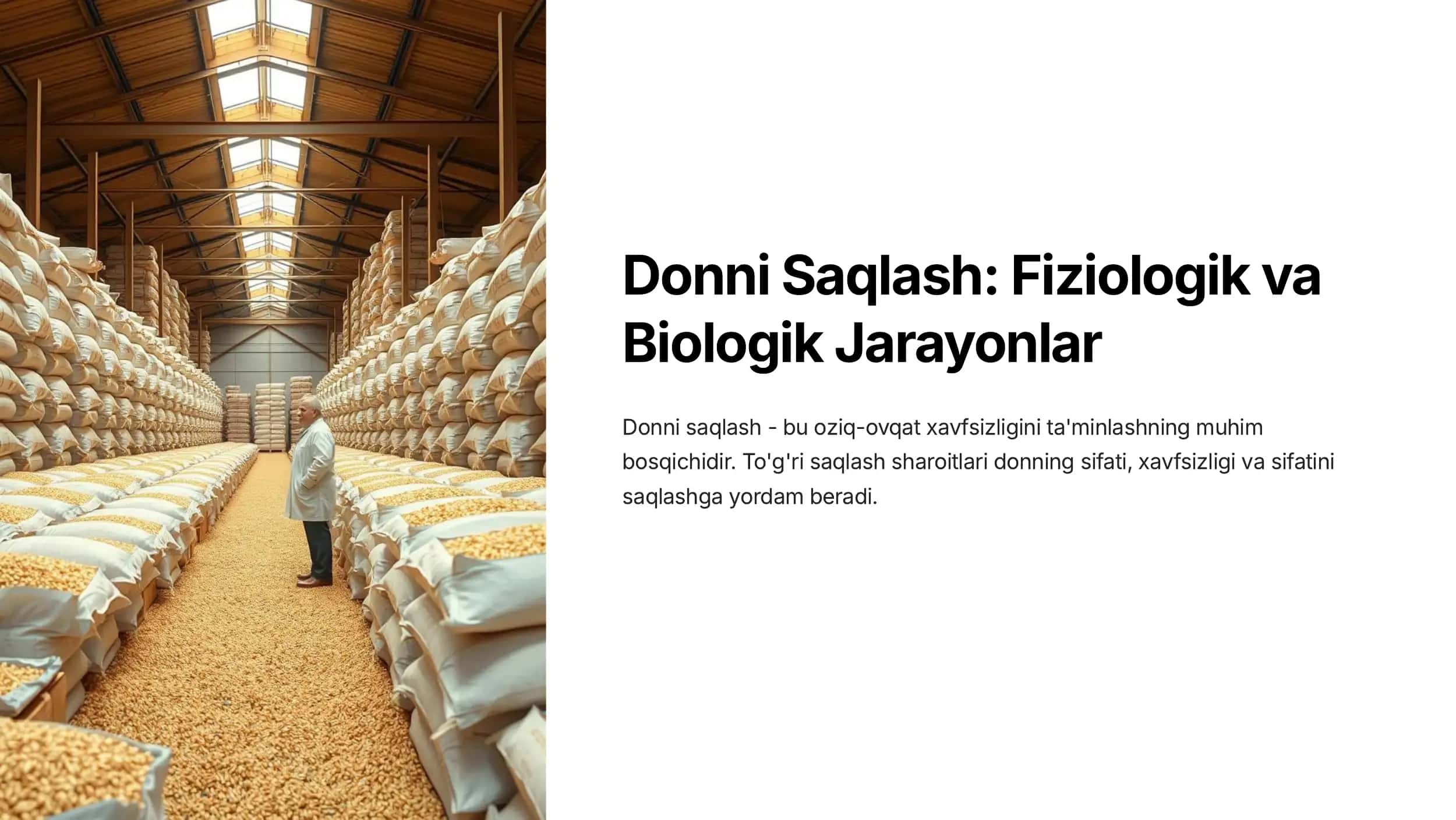 Donni Saqlash: Fiziologik va Biologik Jarayonlar 1
