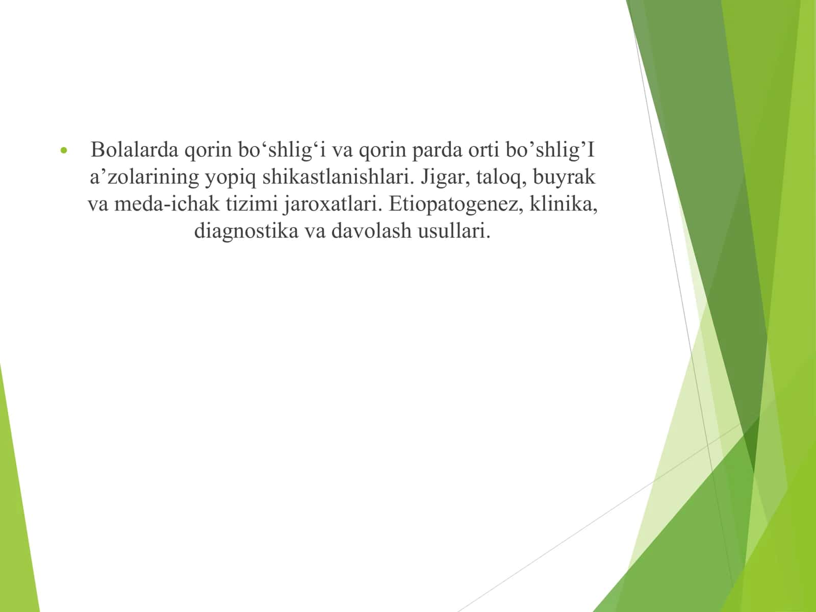 Qorin bo‘shlig‘i va qorin parda orti bo’shlig’I 1