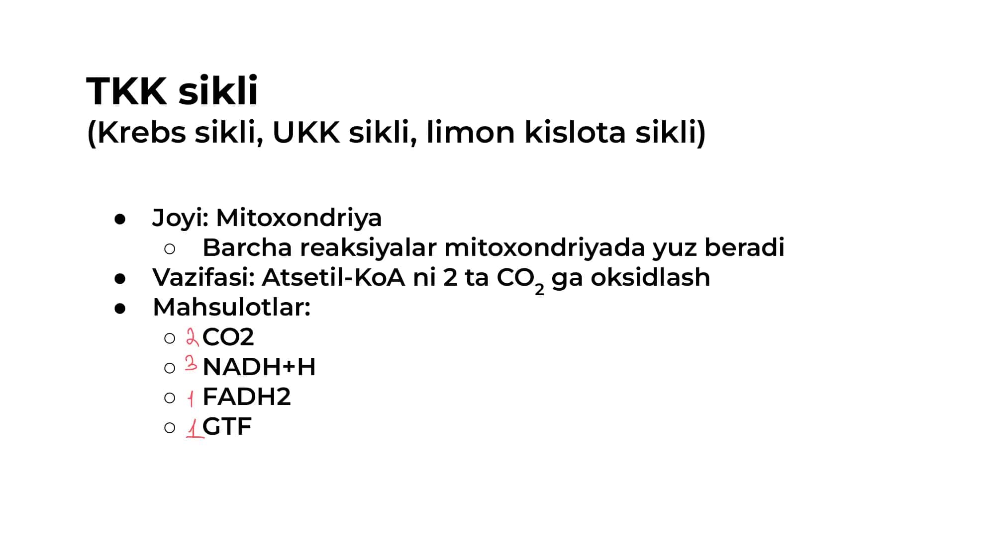 Tkk sikli (krebs sikli Ukk sikli limon kislota sikli) 1
