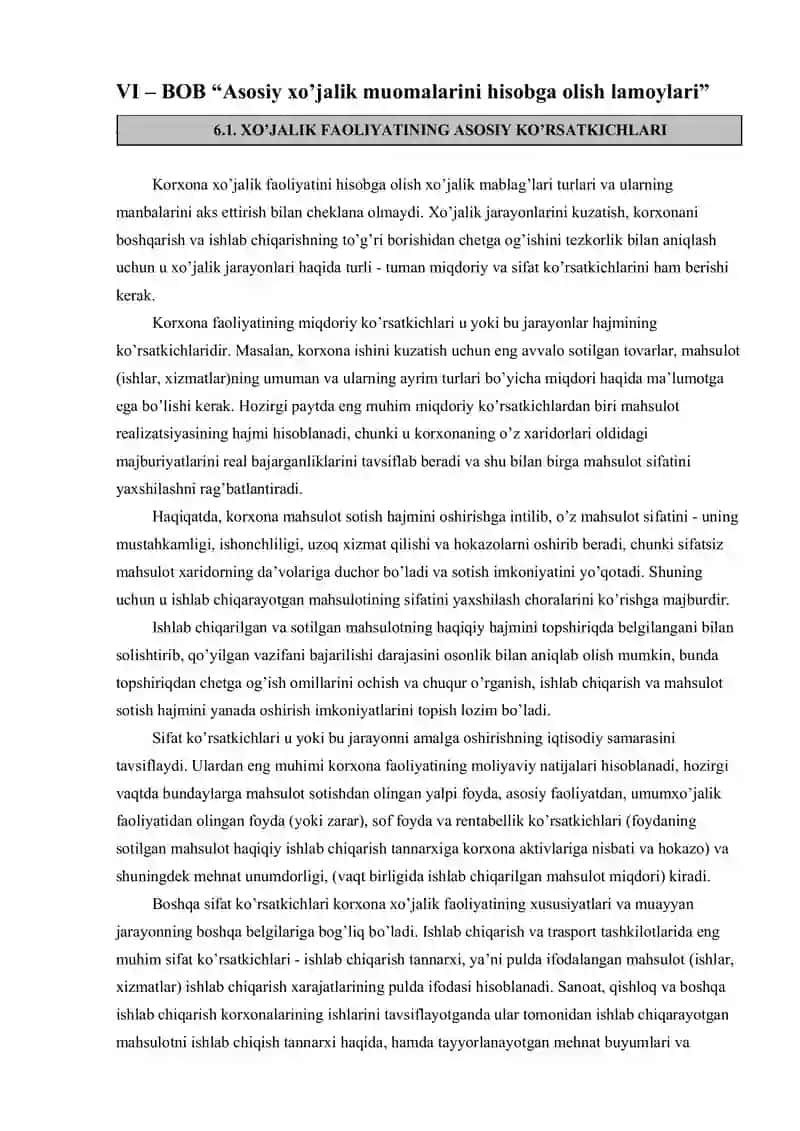 Asosiy xo’jalik muomalarini hisobga olish lamoylari