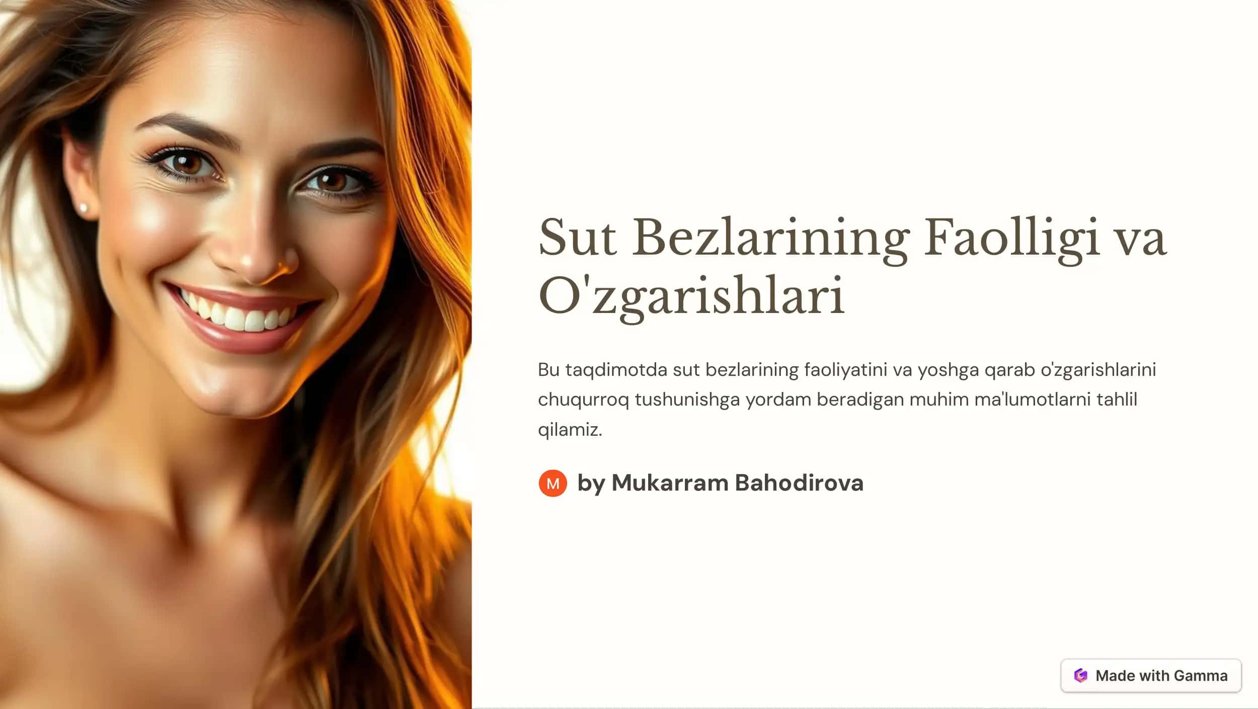 Sut Bezlarining Faolligi va O'zgarishlari 1