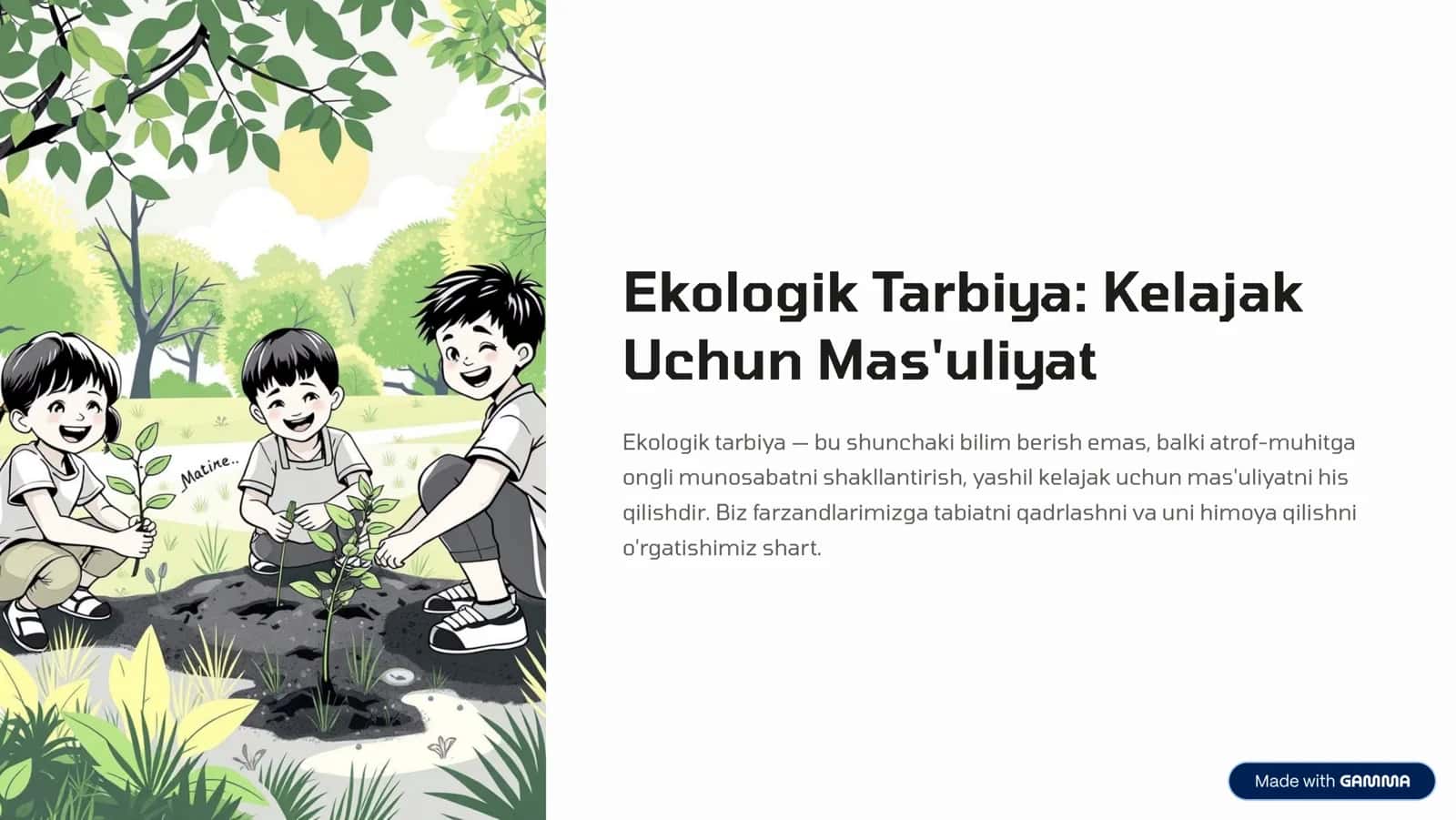 Ekologik Tarbiya: Kelajak Uchun Mas'uliyat 1