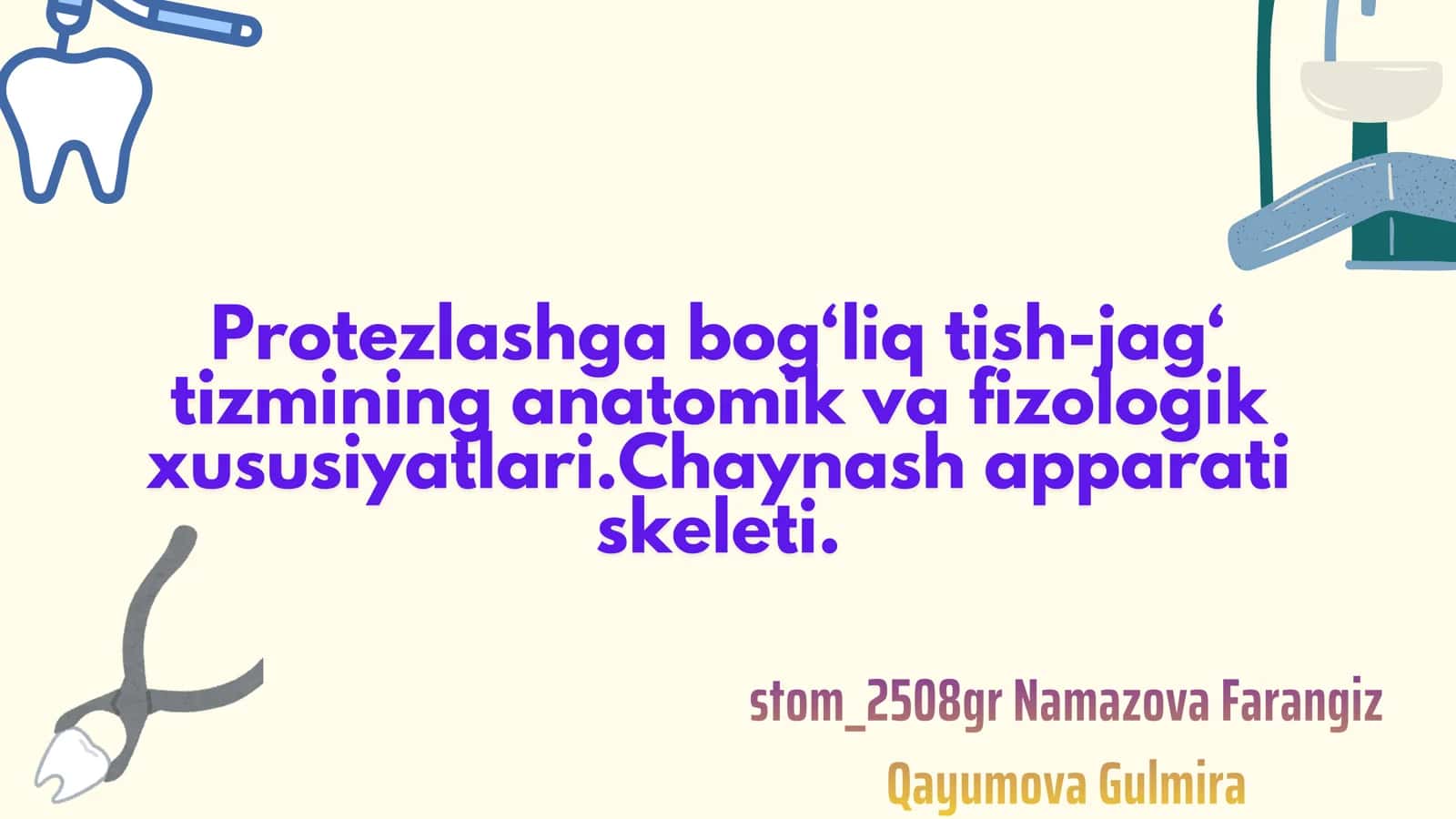 Protezlashga bog'liq chaynash aparati skleti 1