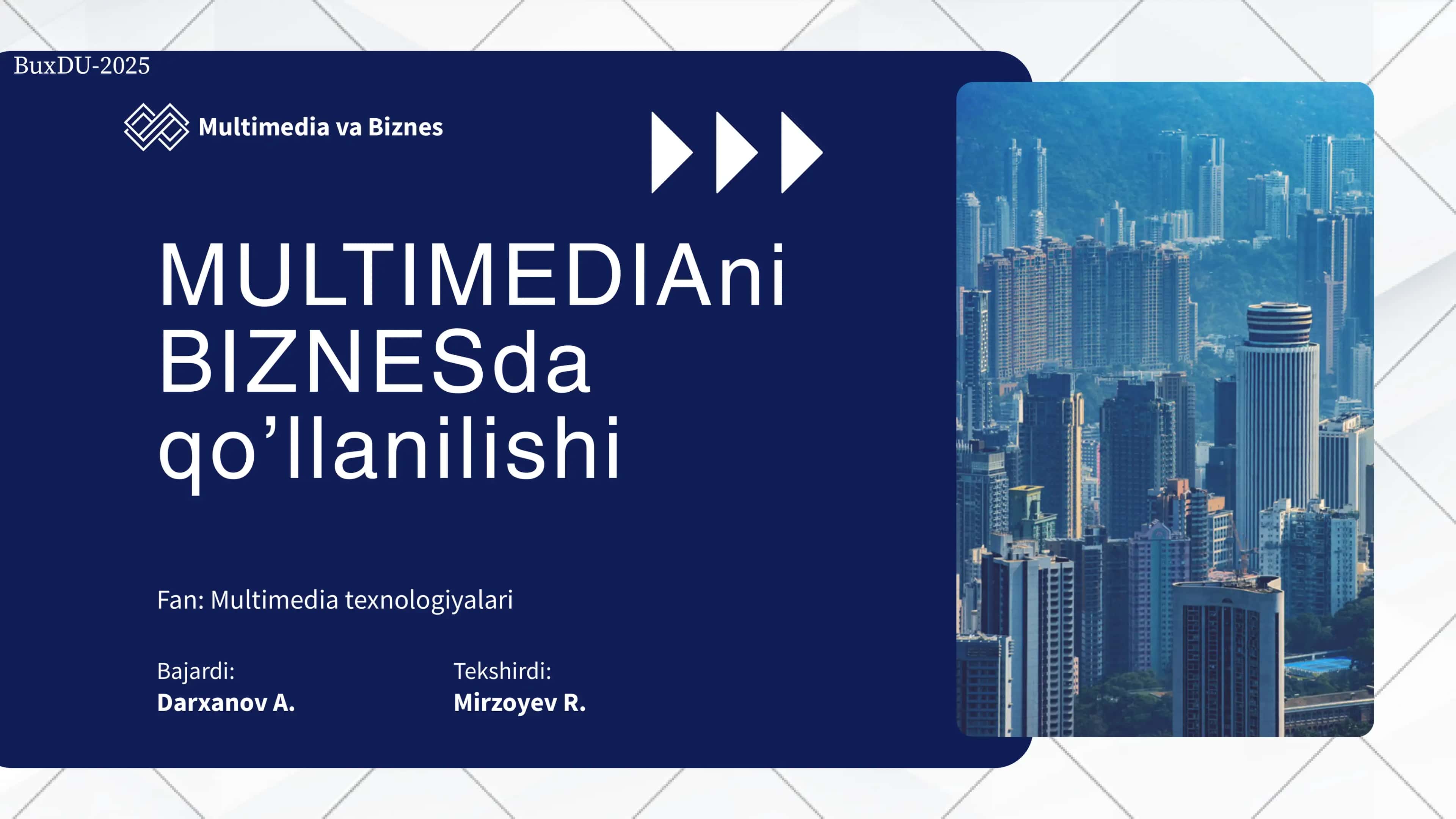 Multimedia va biznes, multimedianing biznesda qoʻllanilishi 1