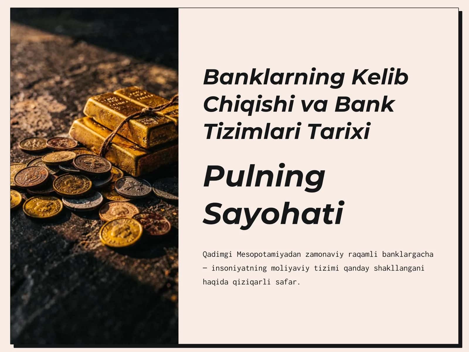 Banklarning Kelib Chiqishi va Bank Tizimlari Tarixi 1