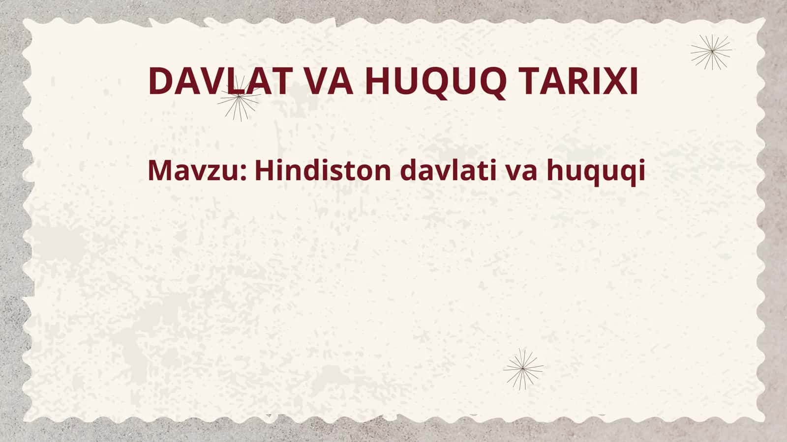 Hindiston davlati va huquqi 1