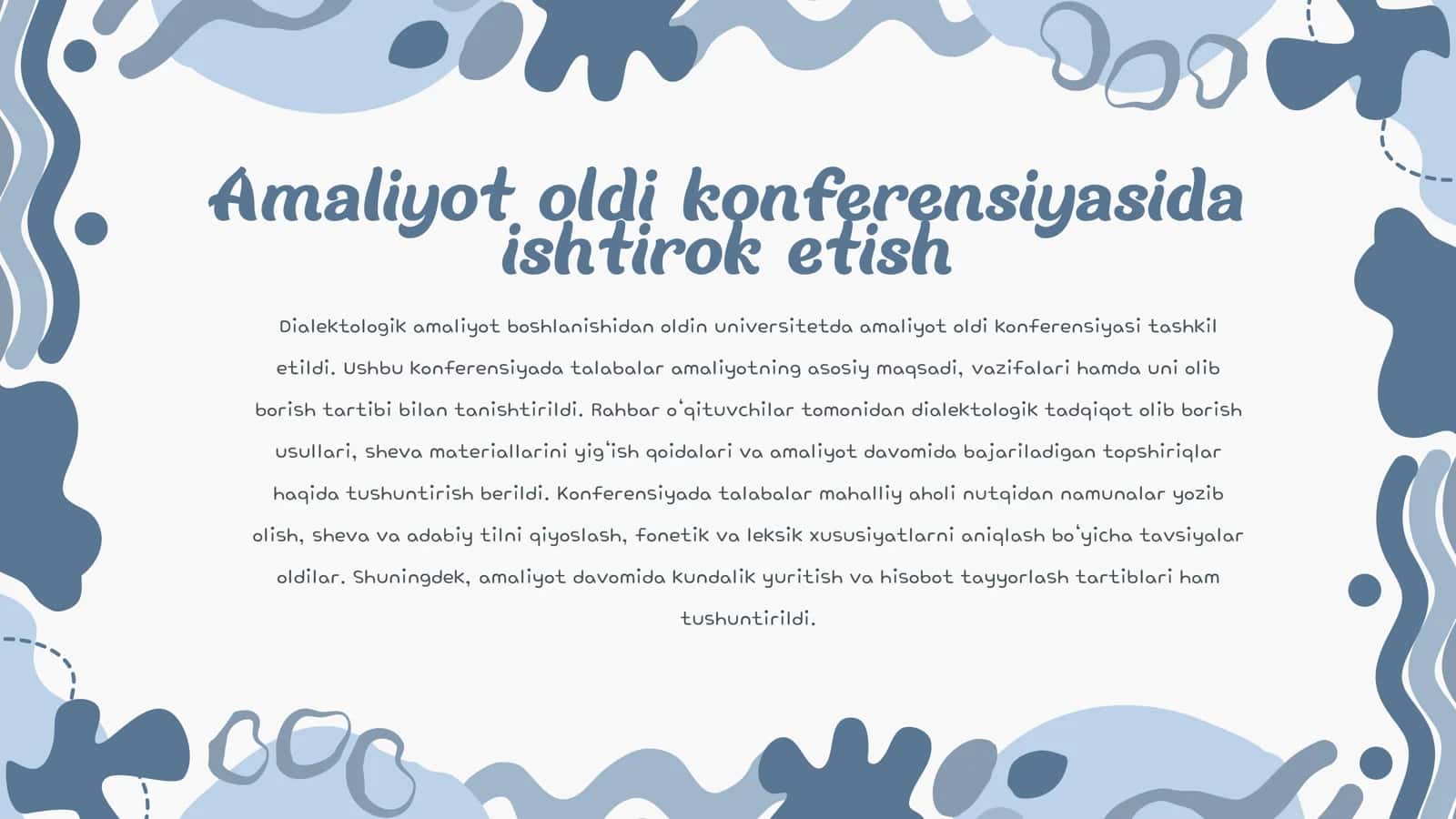 Dialektologik amaliyot 1