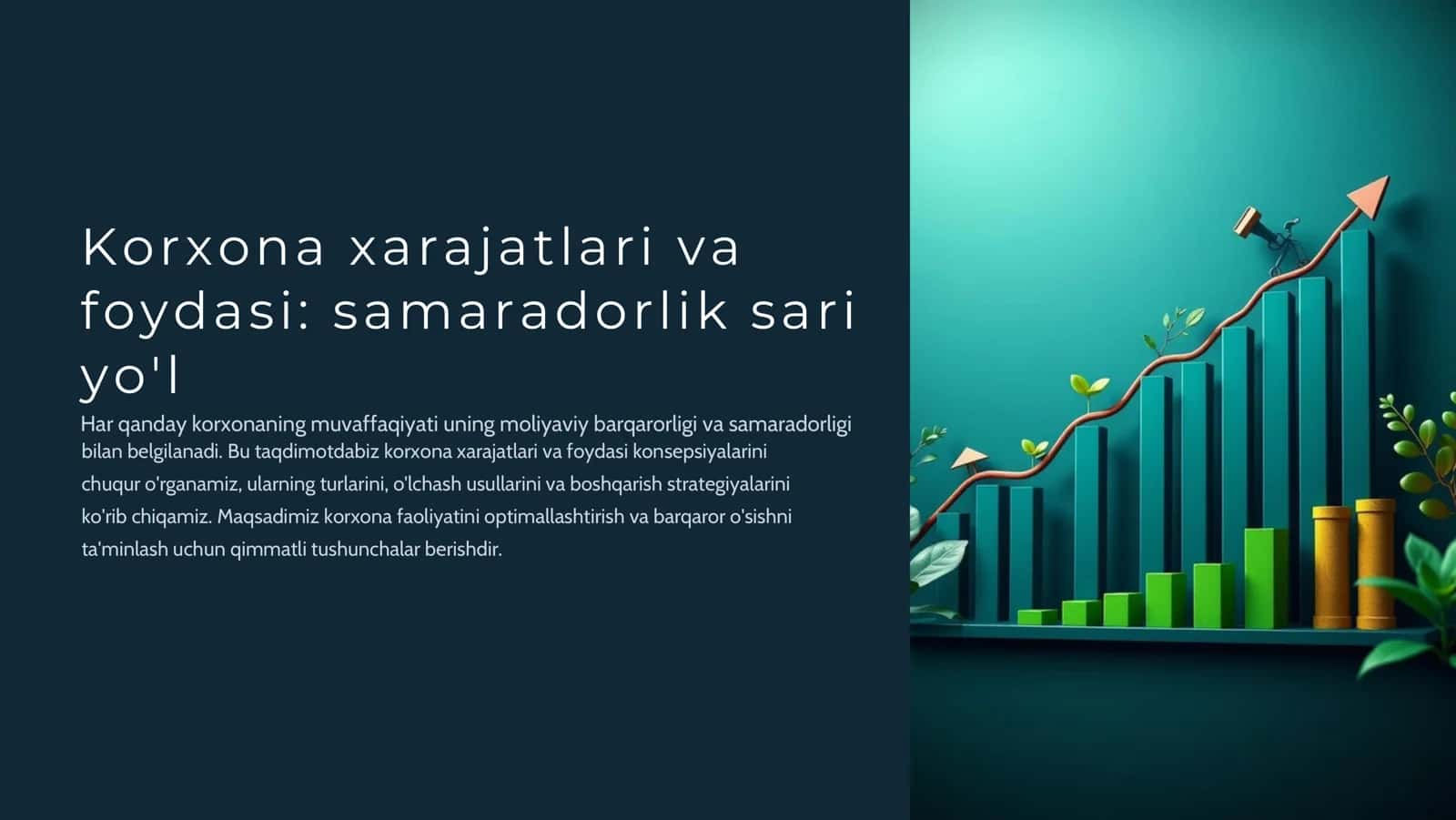 Korxona xarajatlari va foydasi 1