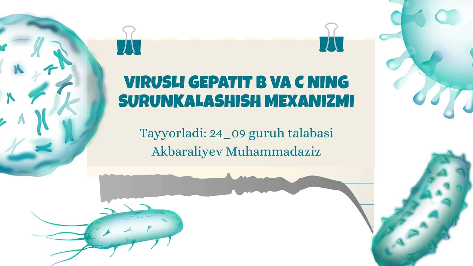 Virusli gepatit B va C ning surunkalanish mexanizmi 1