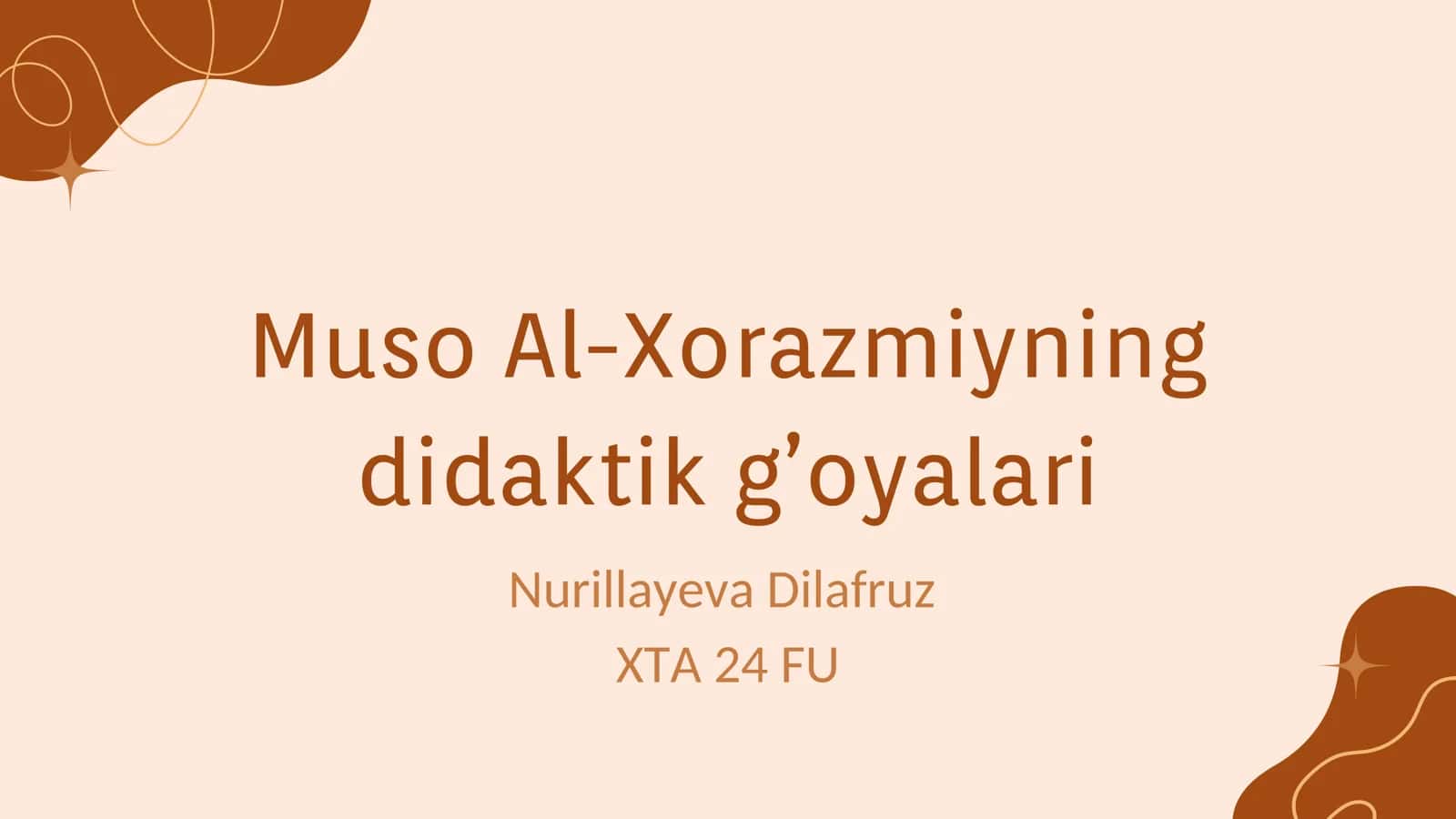 Muso Al Xorzmiz haqida ma'lumot slayd 1