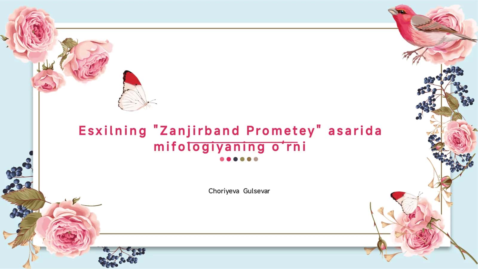 Zanjirband Prometey asarida mifologiyaning oʻrni 1