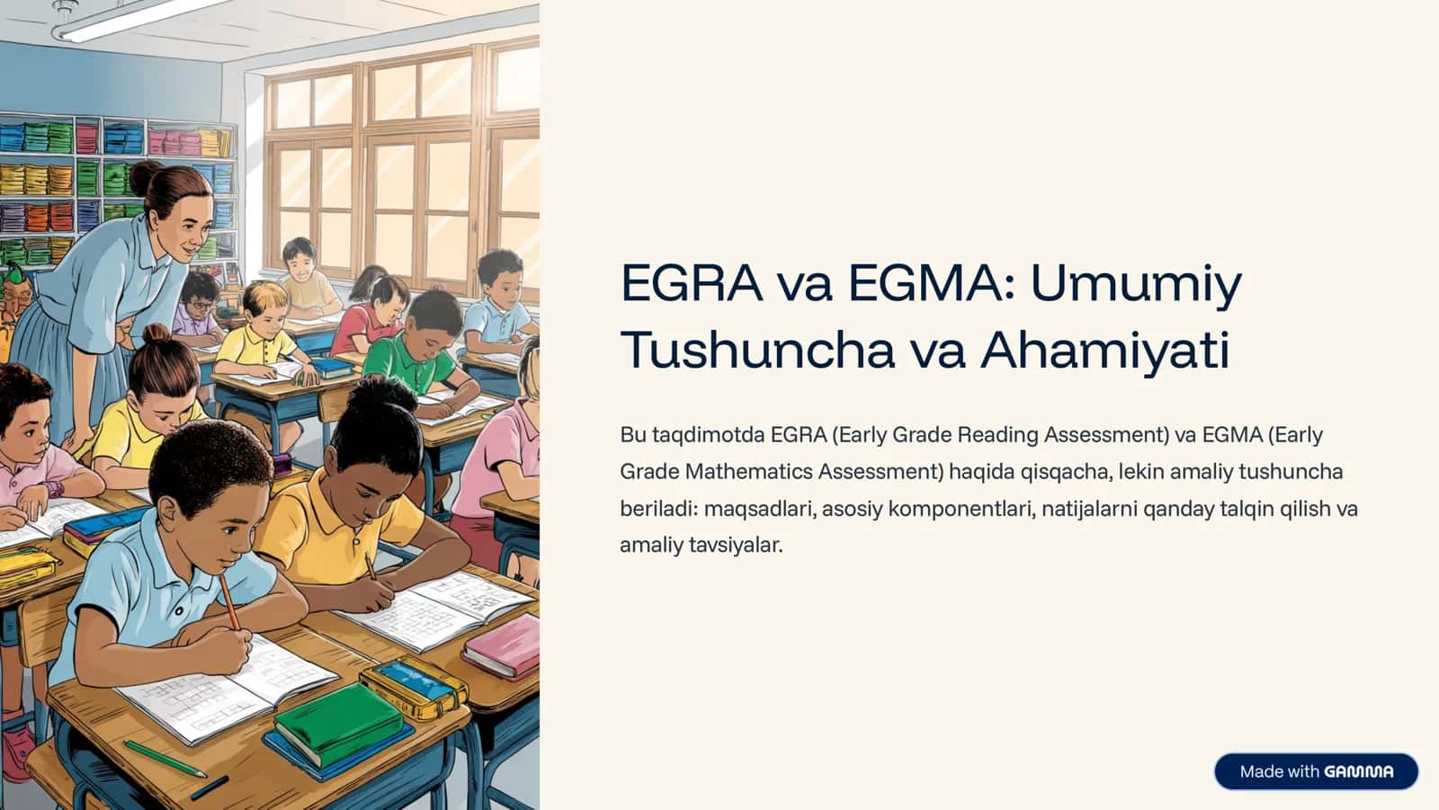 EGRA va EGMA: Umumiy Tushuncha va Ahamiyati 1