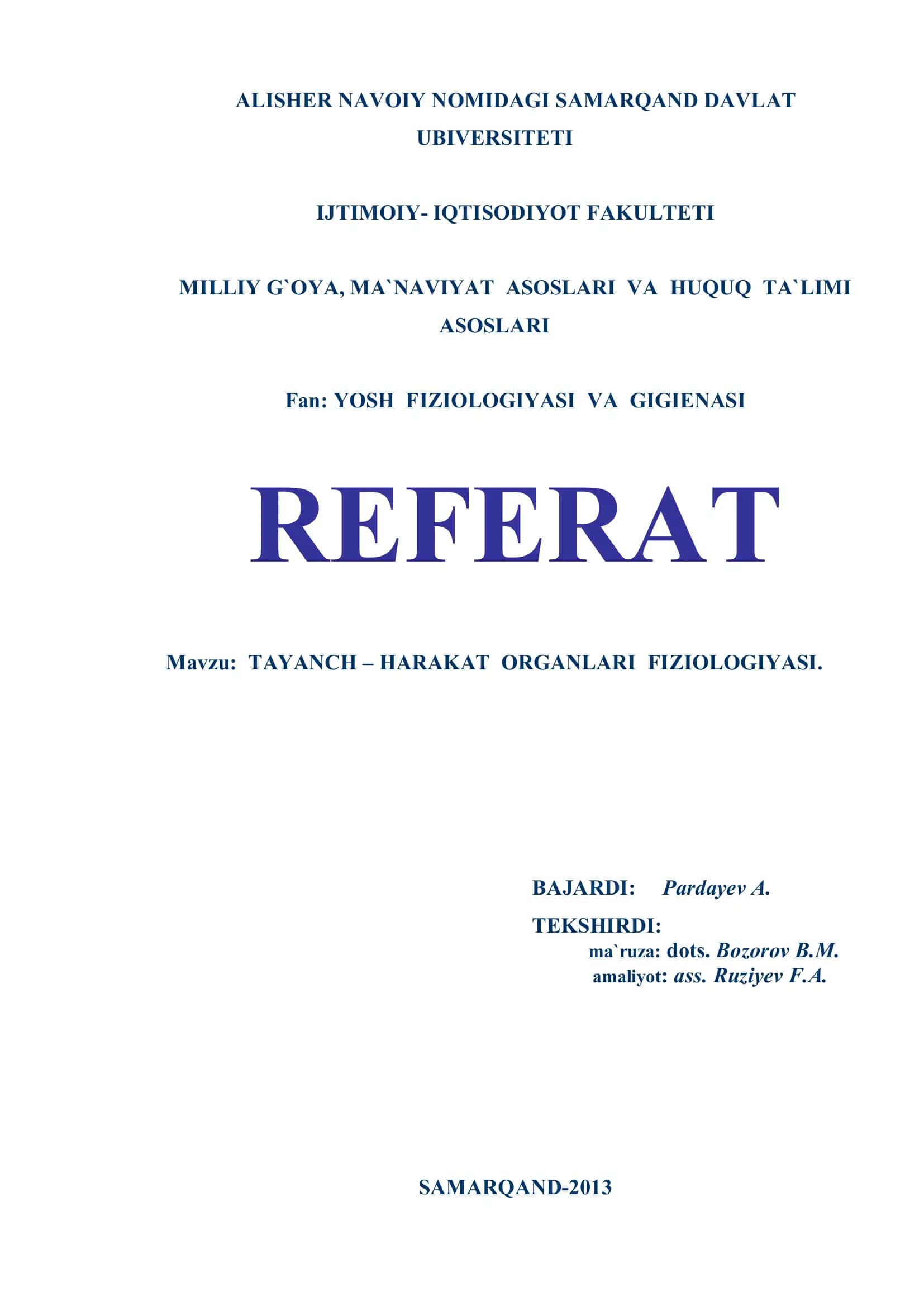 BOLALAR VA O‘SMIRLAR O‘SISH VA RIVOJLANISHINING UMUMIY QONUNIYATLARI 1