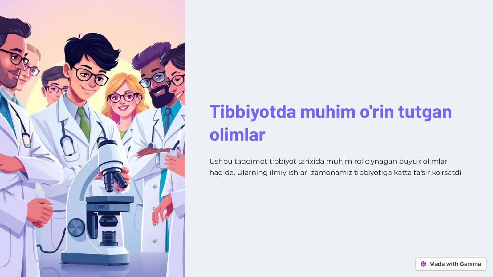 Tibbiyotda muhim o'rin tutgan olimlar 1