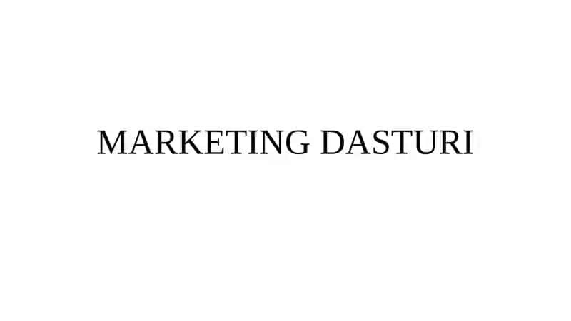 Marketing dasturi