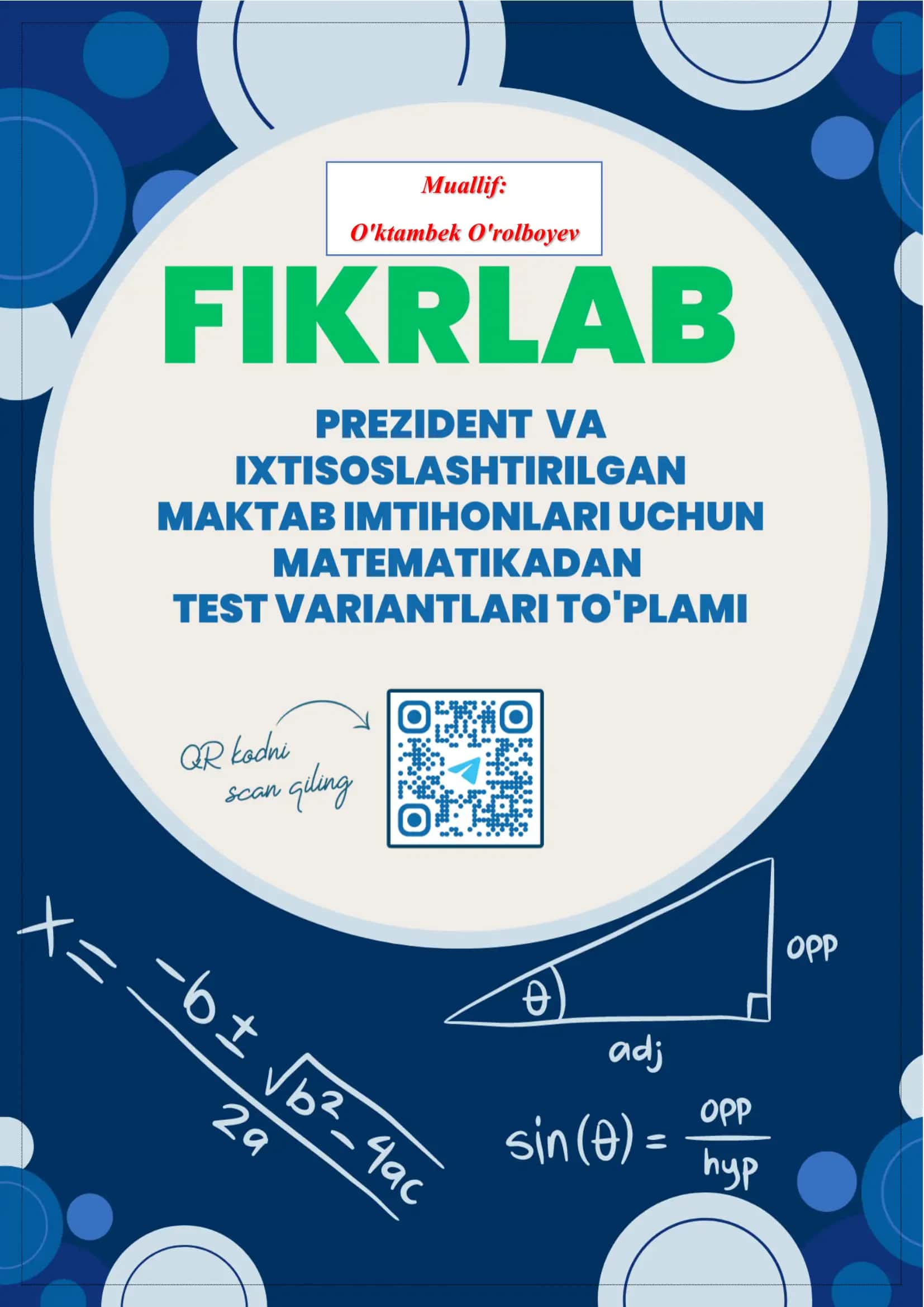 4-5-sinflar uchun matematikadan test variantlar to'plami 1