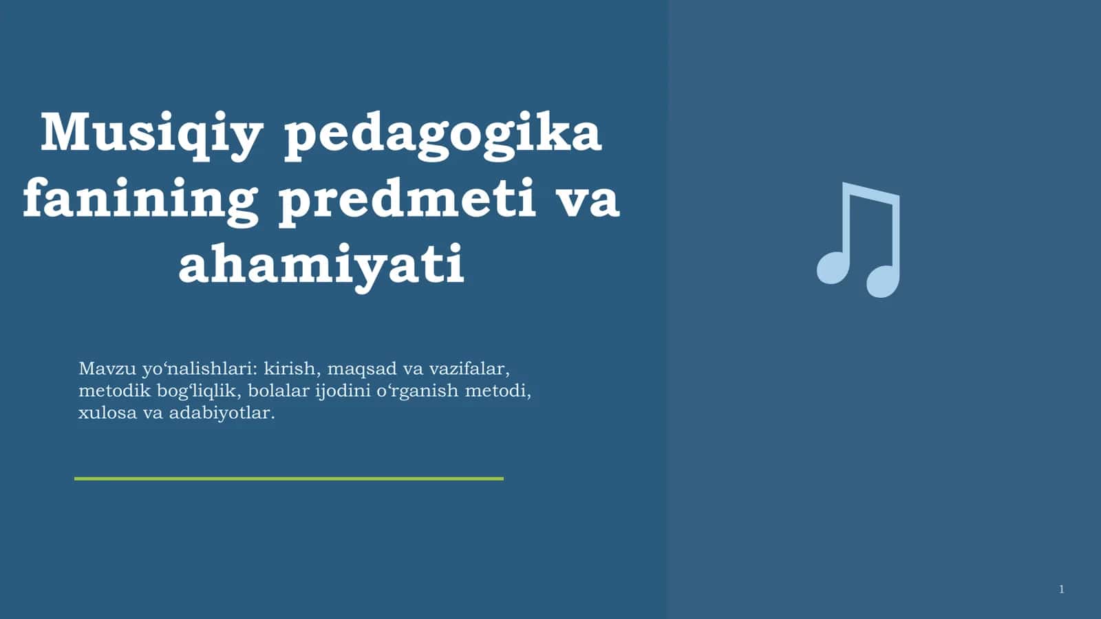 Musiqiy pedagogika 1