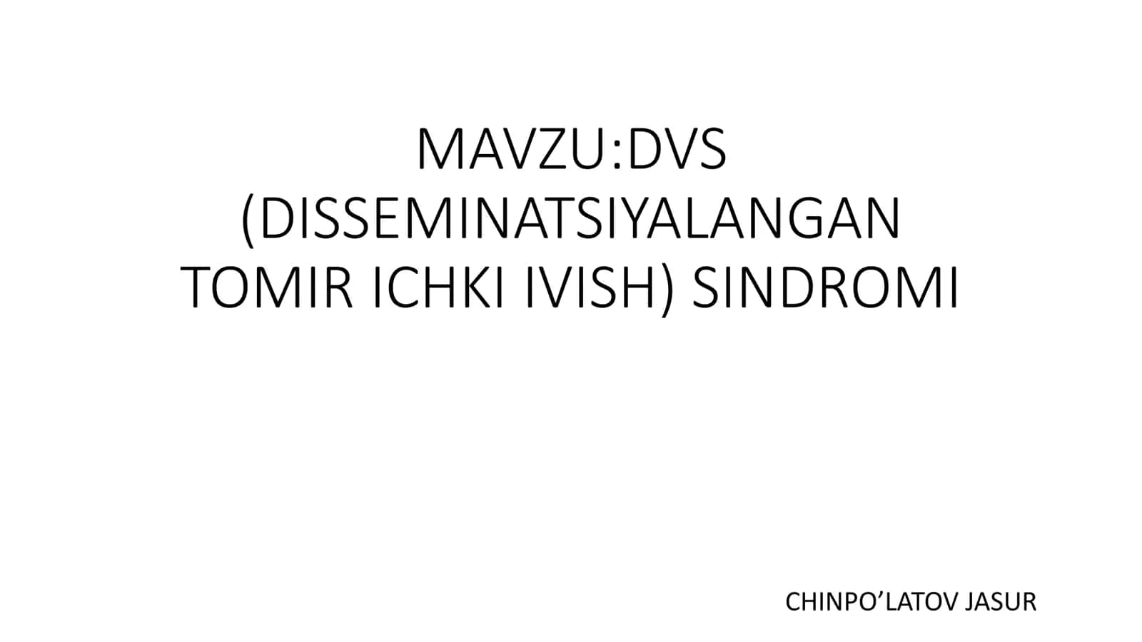 DVS sindromi 1