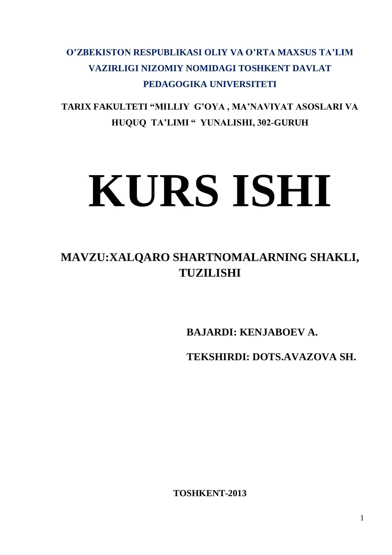 XALQARO SHARTNOMALAR HUQUQI 1