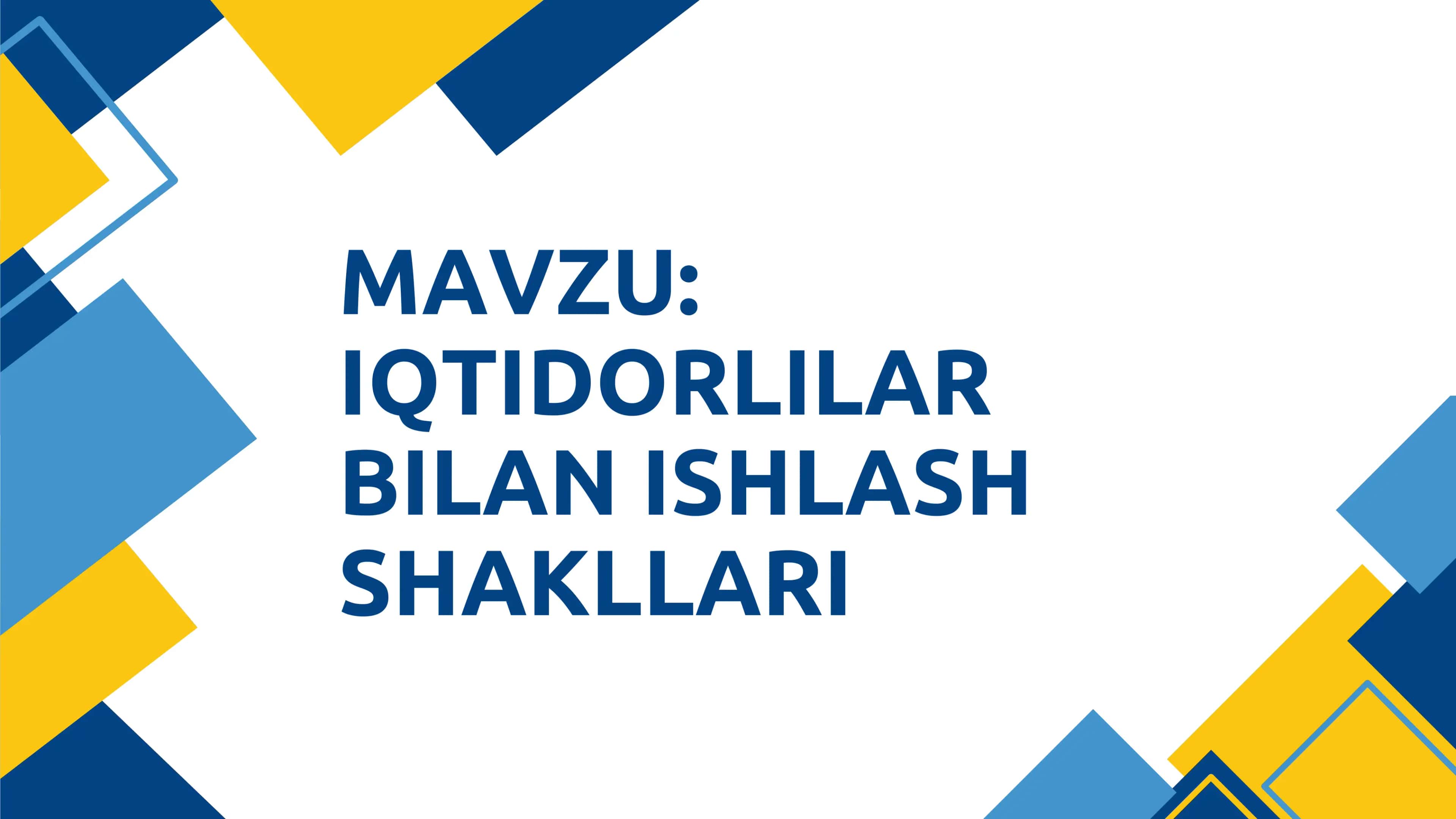 Iqtidorli bolalar bilan ishlash shakillari 1