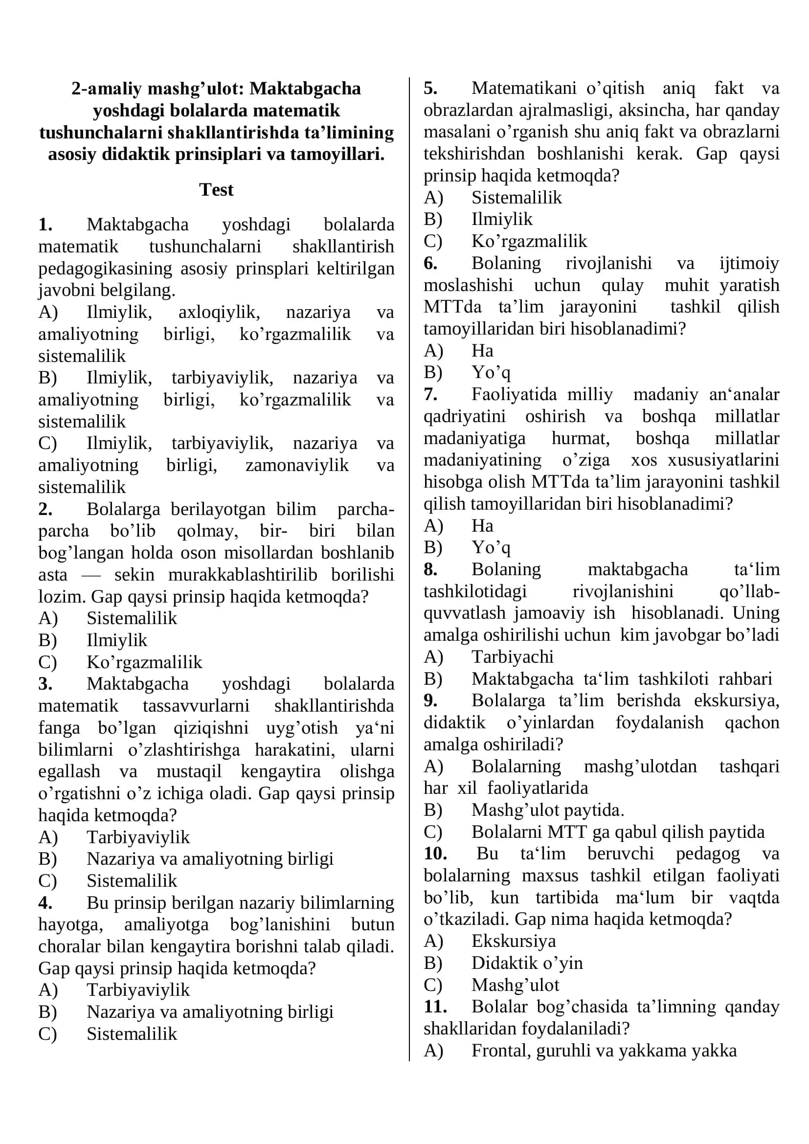 Maktabgacha yoshdagi bolalarda matematik tushunchalarni shakllantirish 1
