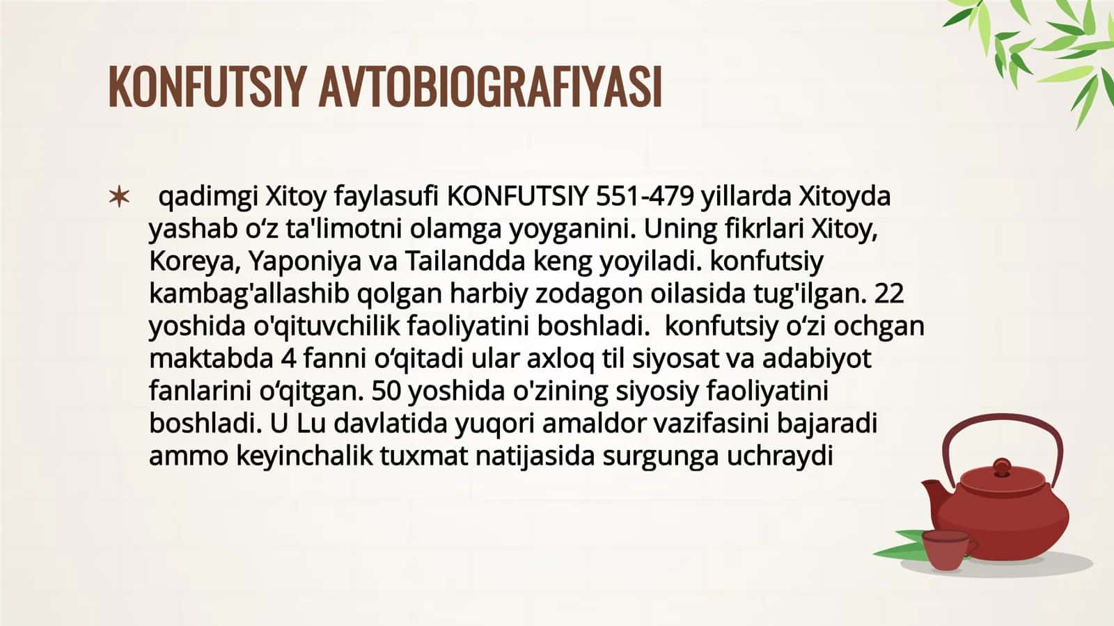 KONFUTSIY TALIMOTI 1