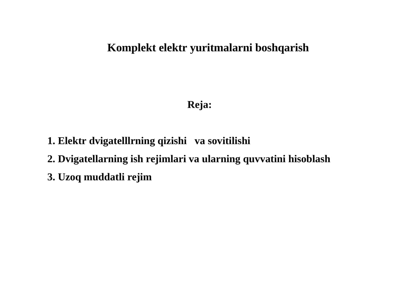 Elektr yuritmalarni boshqarish 1