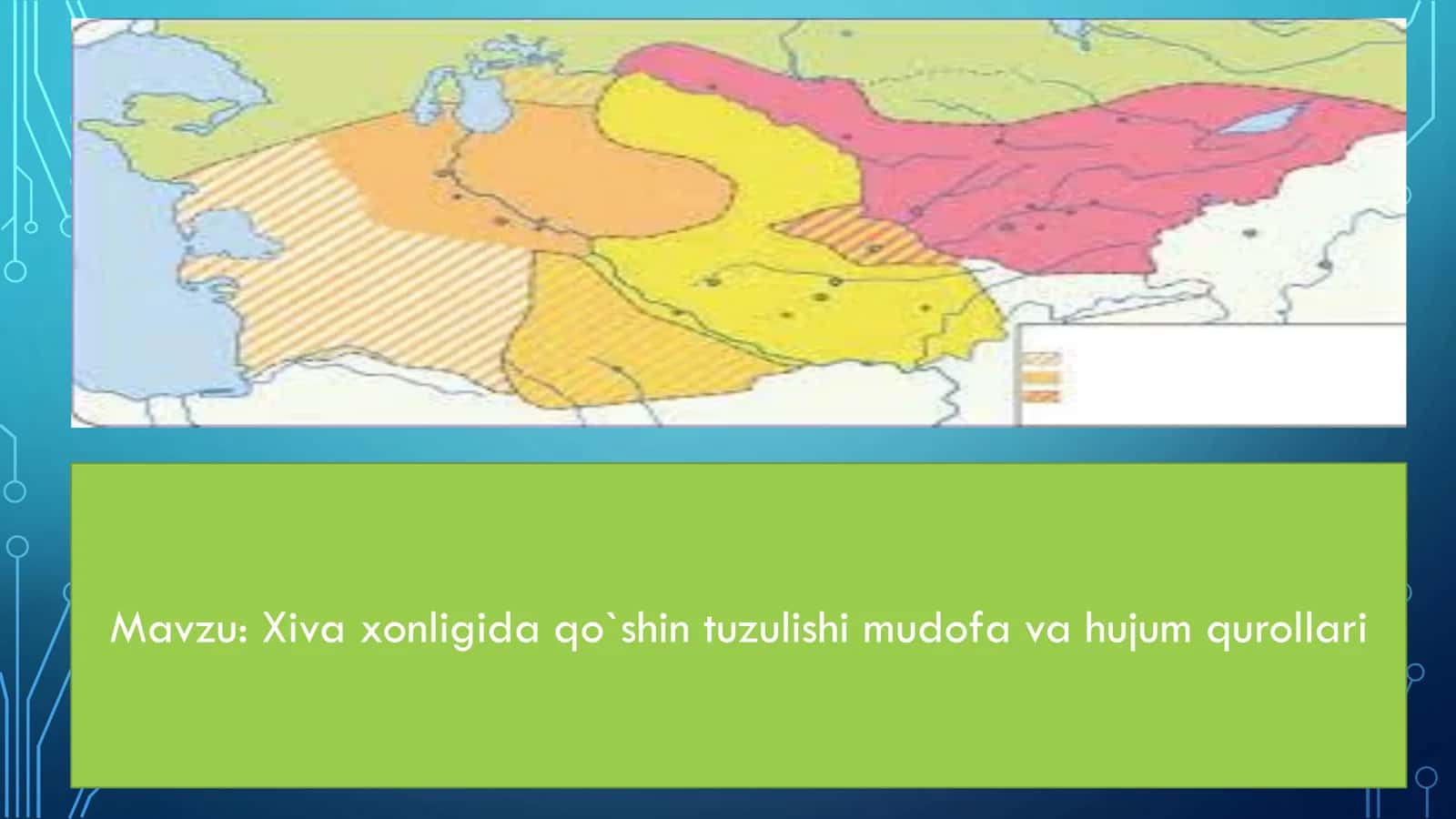 Xiva xonligida qo`shin tuzulishi mudofa va h ujum qurollari 1