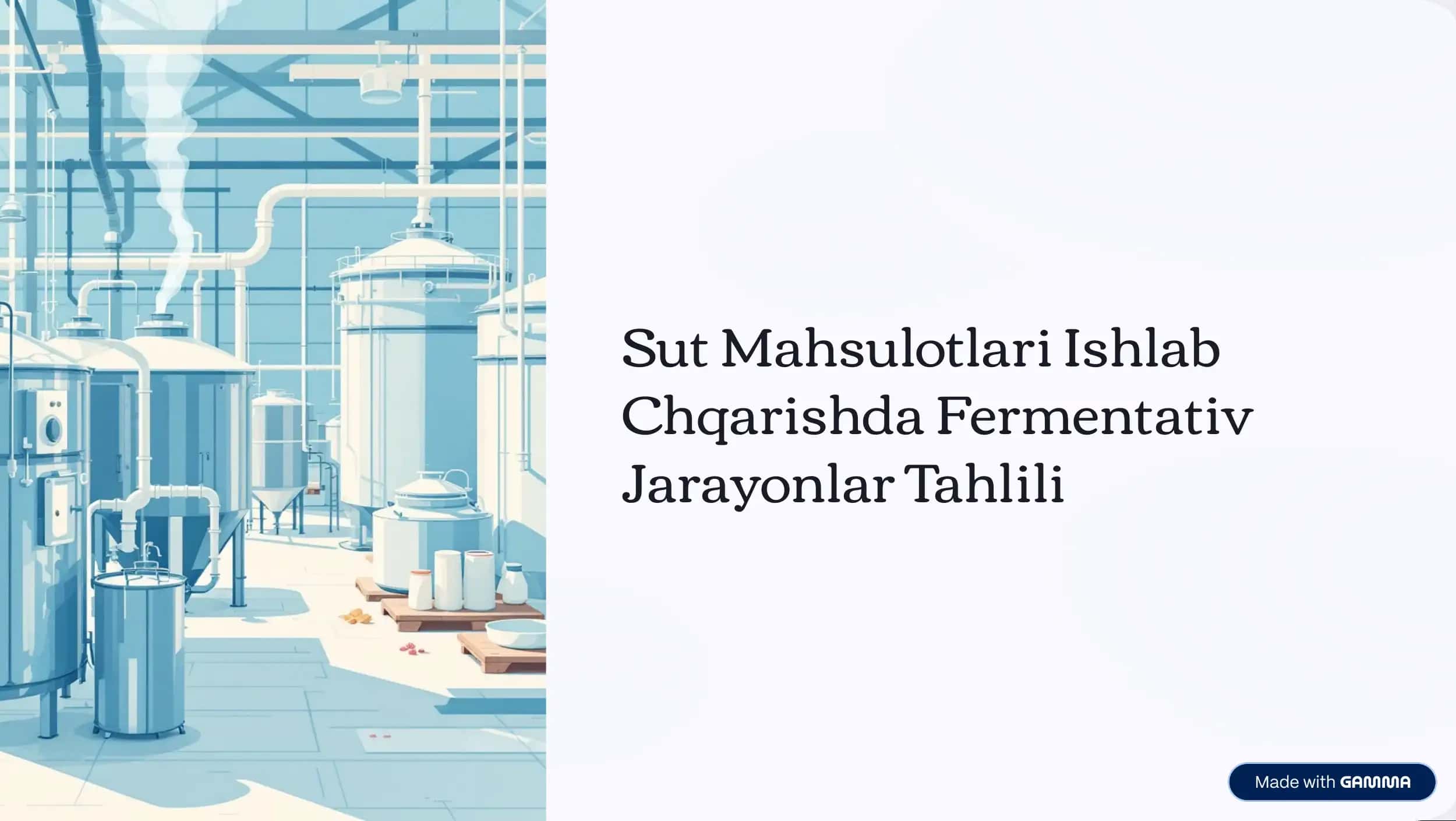 Sut Mahsulotlari Ishlab Chqarishda Fermentativ Jarayonlar Tahlili 1
