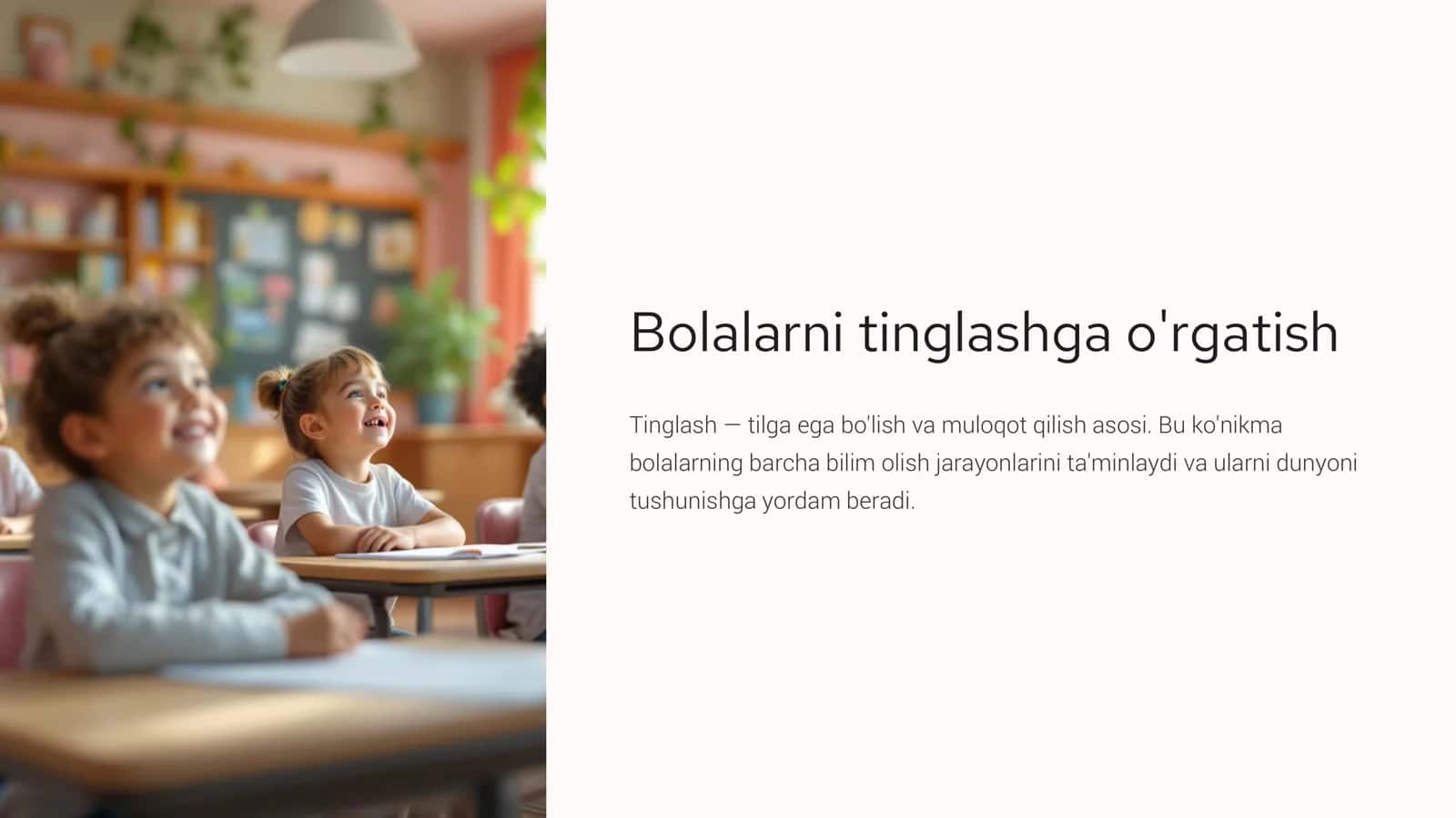 Bolalarni tinglashga o'rgatish 1