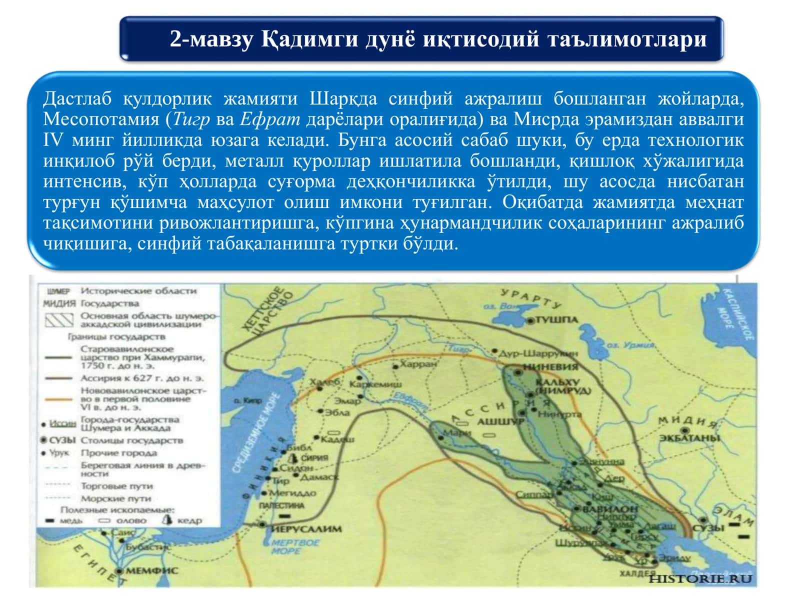 Месопотамия ва Миср миллий меҳнат тизими 1