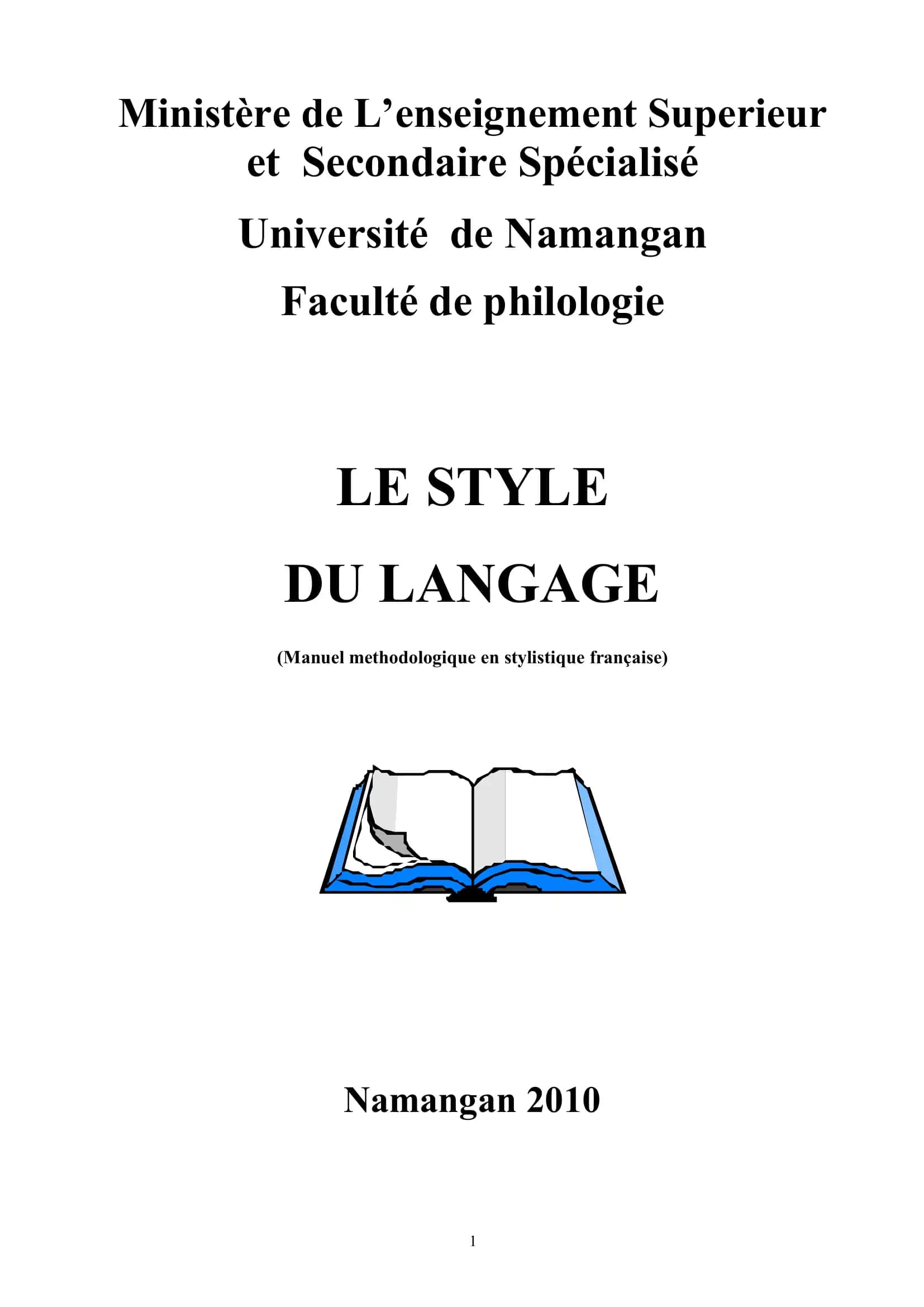 LE STYLE DU LANGAGE 1