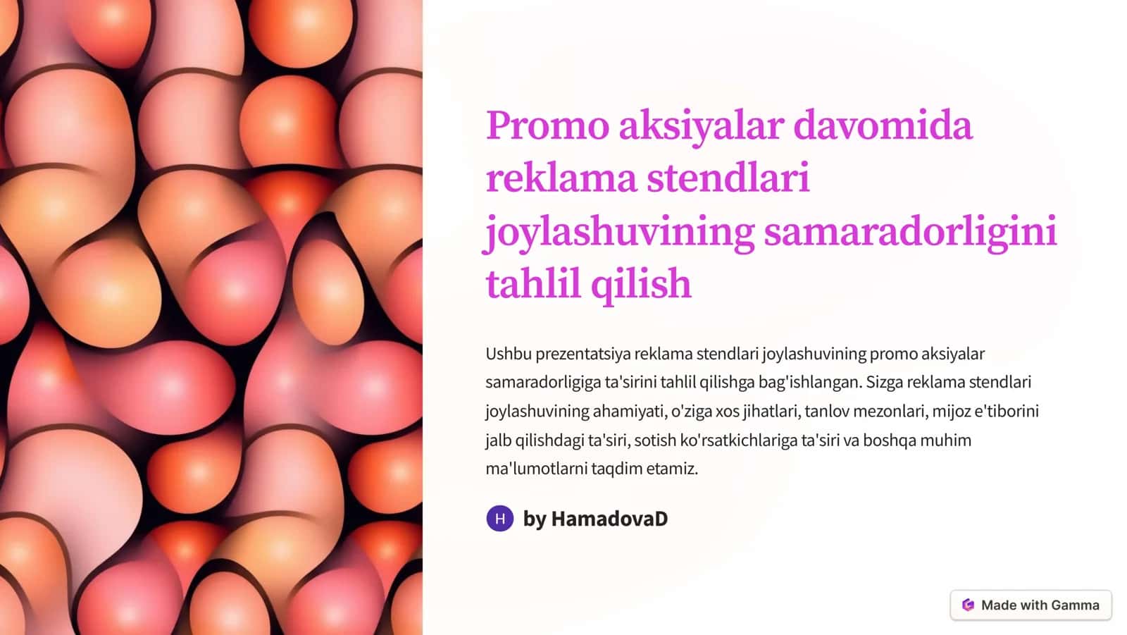 Promo aksiyalar davomida reklama stendlari joylashuvining samaradorligi 1