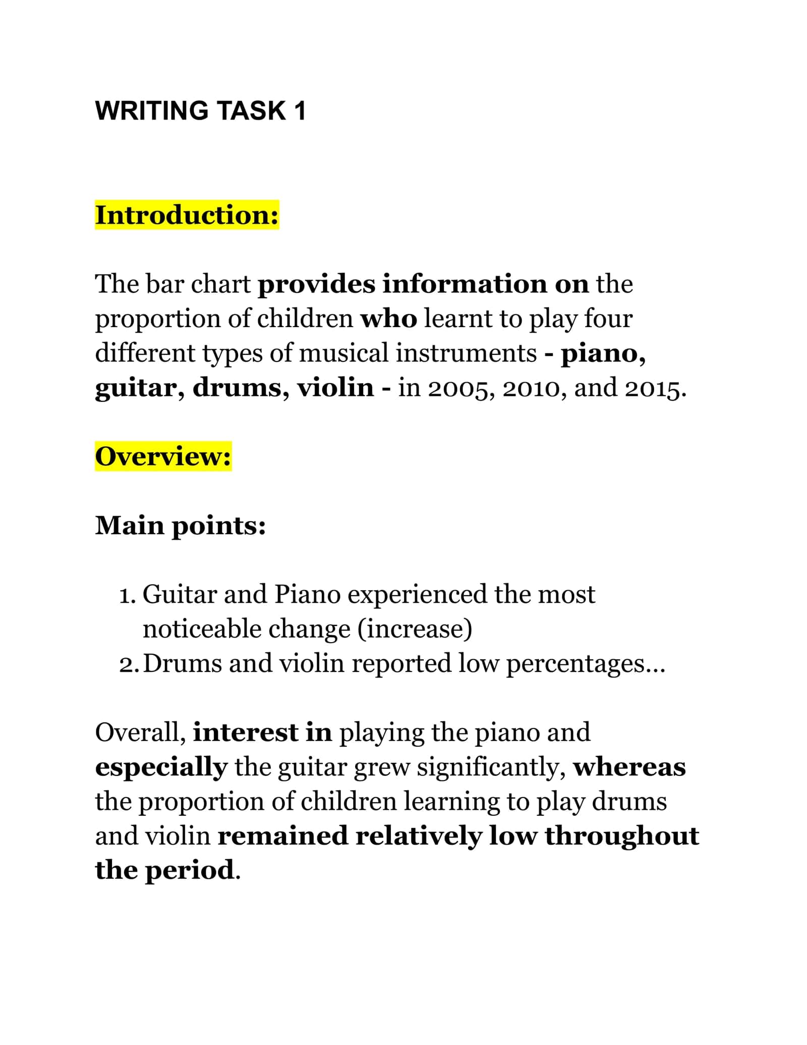 WRITING TASK 1 1